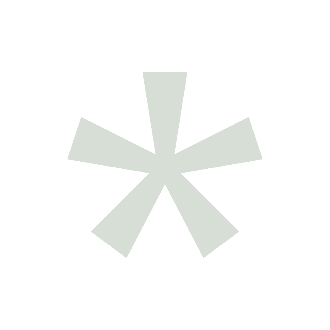 Graphic of a black star with six light gray arrow-shaped segments pointing outward from the center.