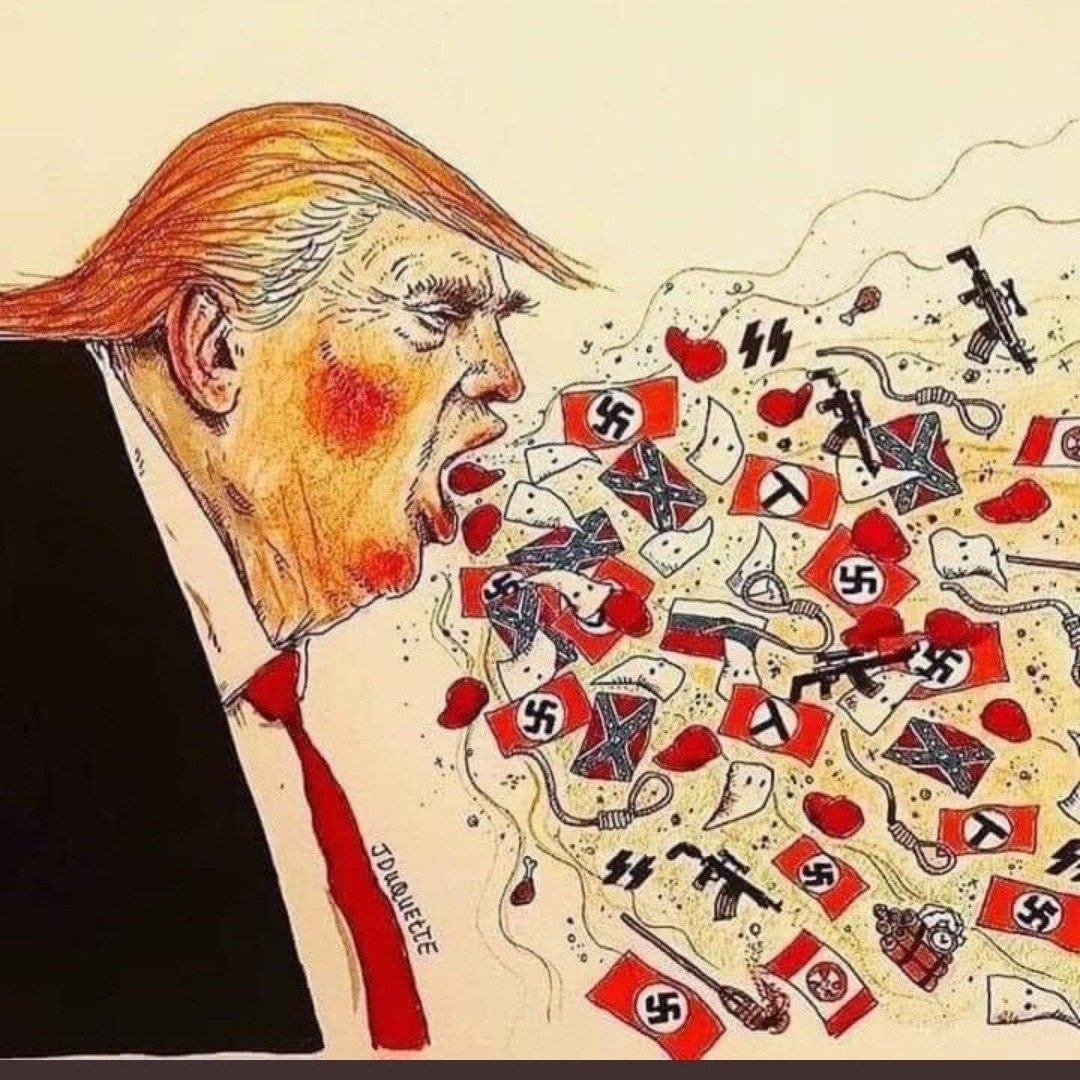 Spewing hatred, with words like "poisoning the blood of America," #Trump speaks in ways aimed to activate fear. If you do not see an analogy to the rise of Hitler and fascism, you do not know history. This man -- and the #Project2025 moveme