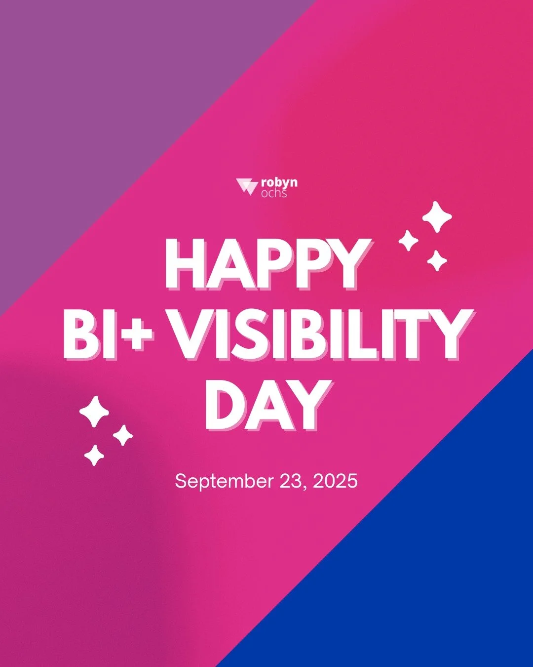 Today is Bi+ Visibility Day! For over 50 years, I've been saying that every time a bisexual person makes their identity known, that is a form of activism. So today, let's celebrate all the ways bi+ people are visible&mdash;as well as the beautiful an