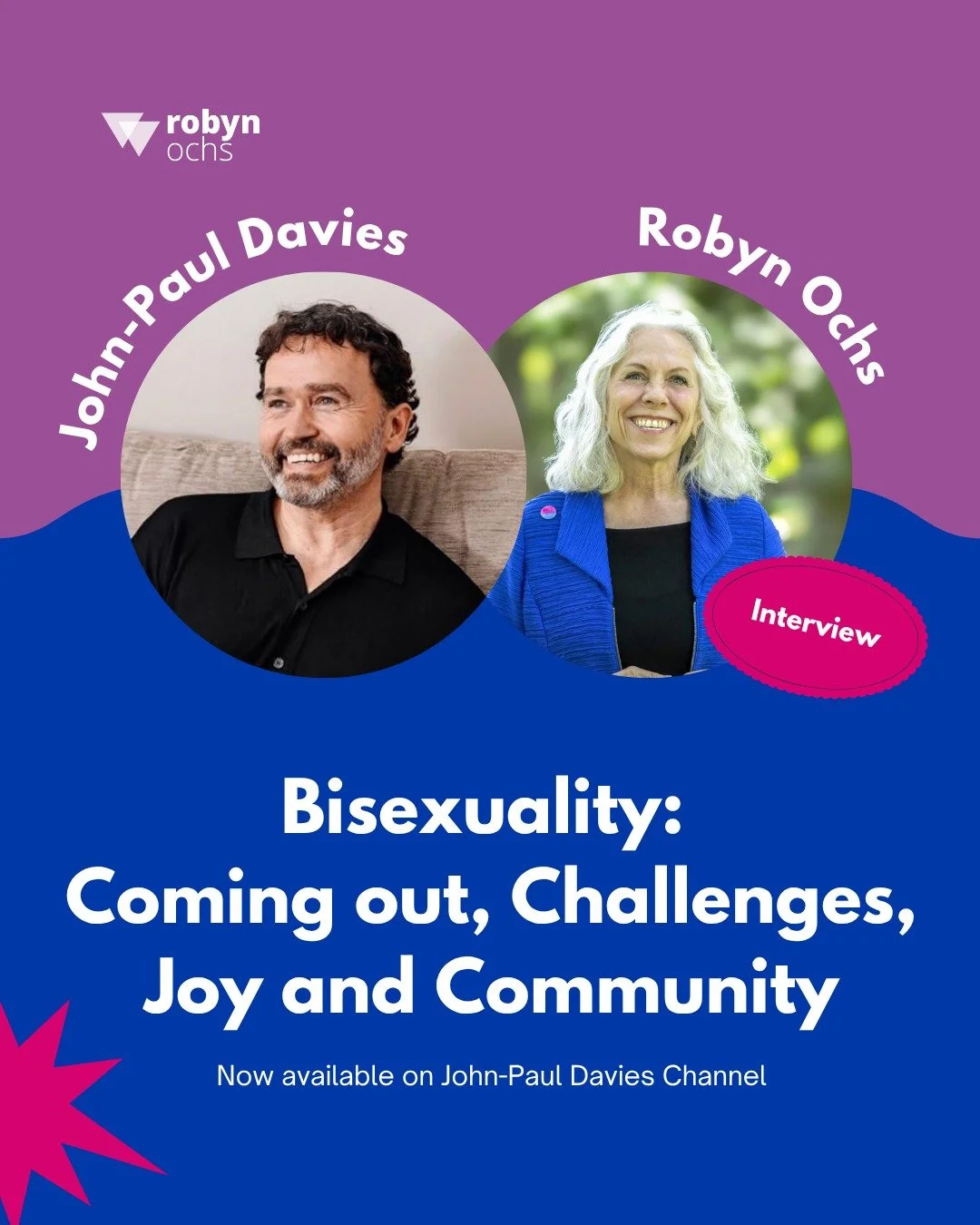 I recently sat down with @john_pauldavies for a conversation titled &ldquo;Bisexuality: Coming Out, Challenges, Joy and Community.&rdquo; 🌈

We discussed the beauty and complexity of bi+ identities, from the challenges of stigma to the joy of authen