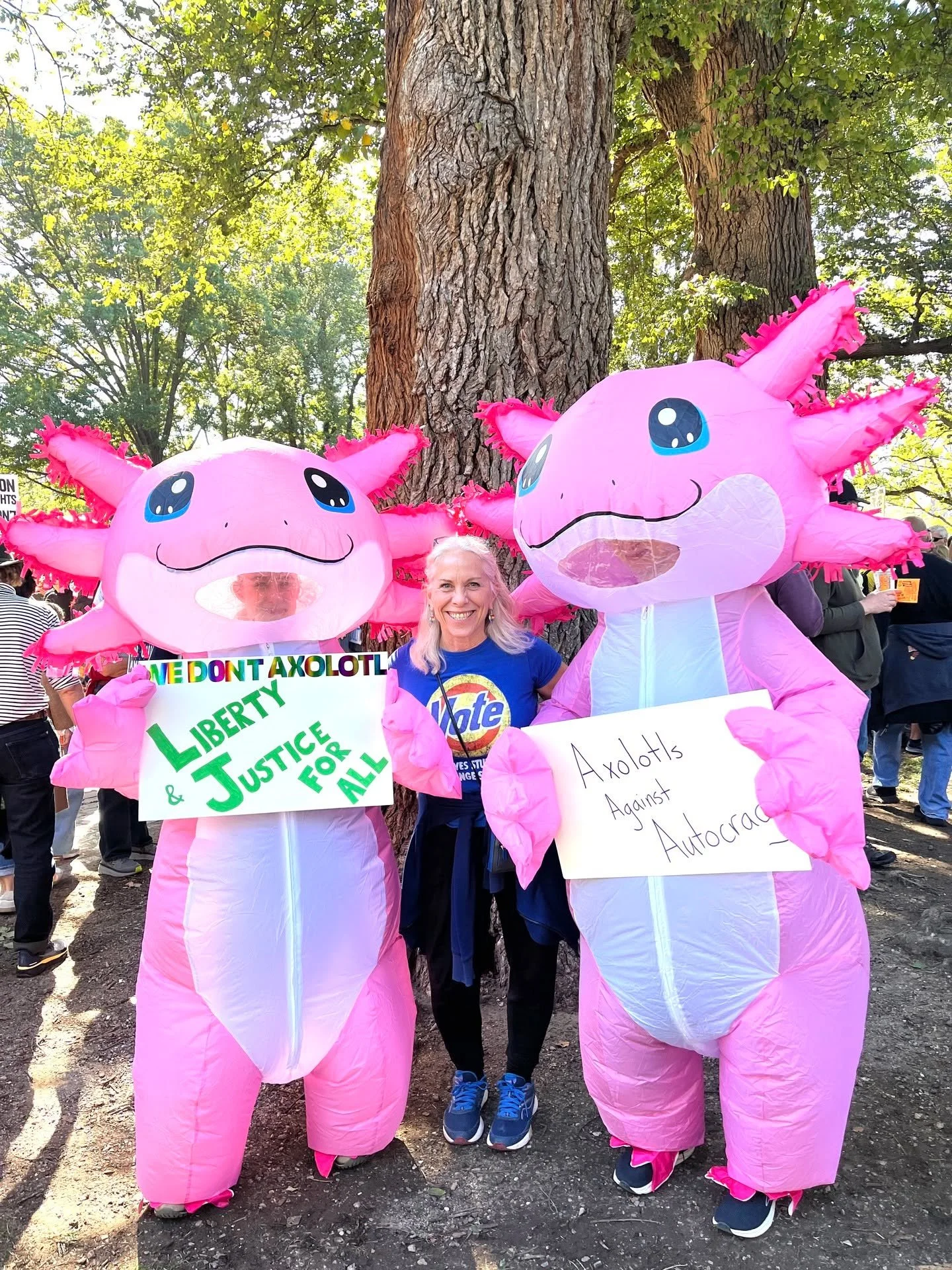 I joined the #NoKingsProtest because I love my country. I marched to protect the Constitution, our freedom of speech, the right to due process, and so much more.