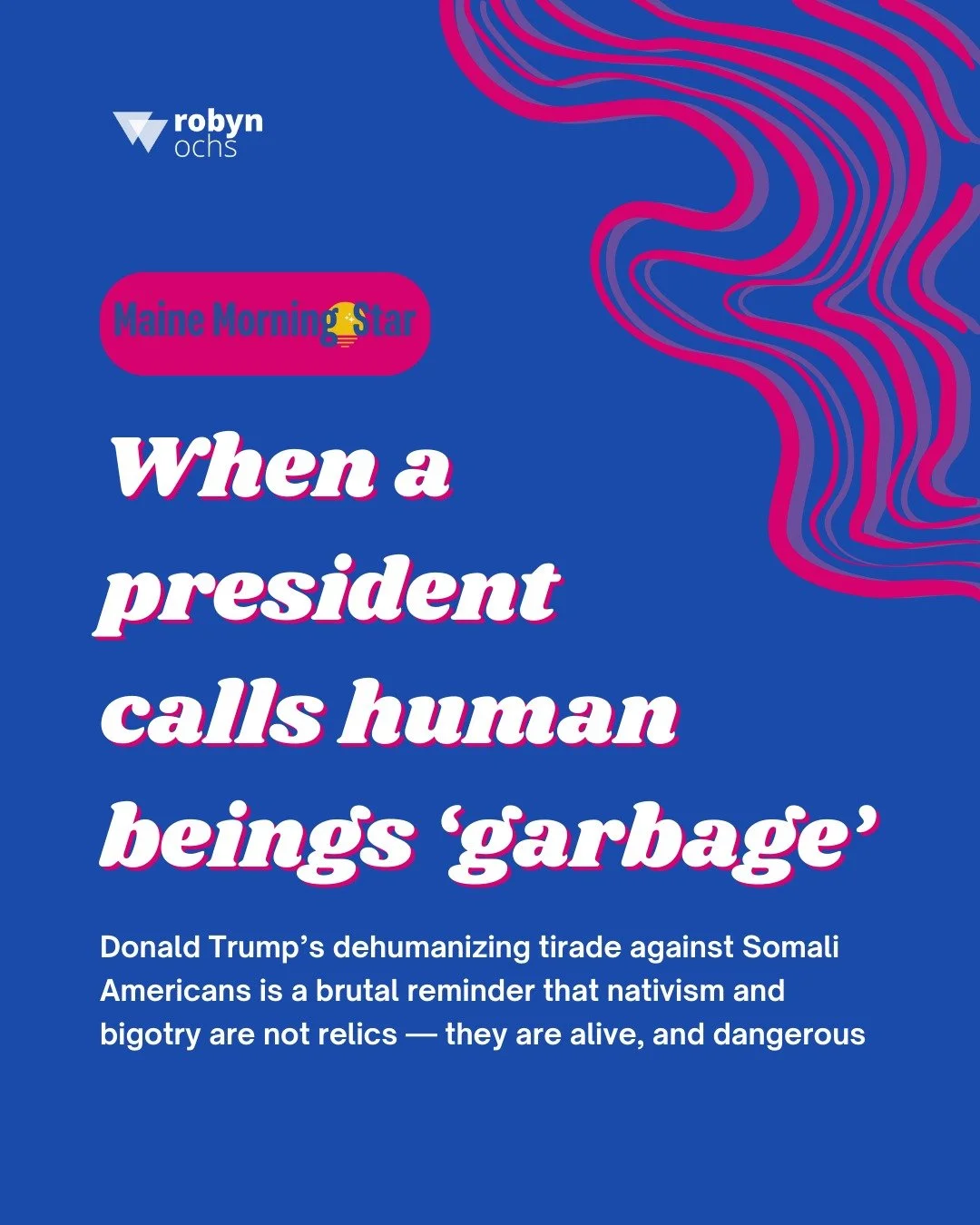 I still can&rsquo;t get over the fact that the President of the United States called other human beings &ldquo;garbage.&rdquo; This isn&rsquo;t a debate over policy; it&rsquo;s a brazen display of dehumanization that attacks the fundamental ideals of