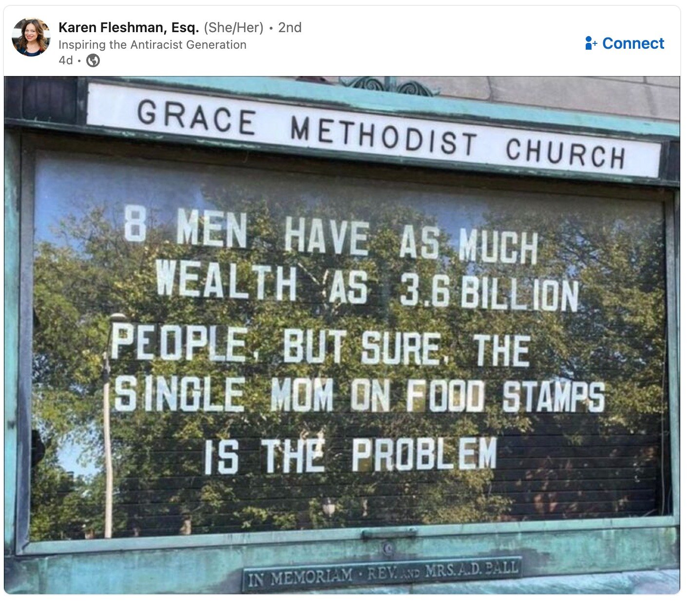 When 8 people own as much as 3.6 billion, the "problem" isn't the social safety net. It is the greed at the top.

Thank you for sharing Karen Fleshman, Esq..