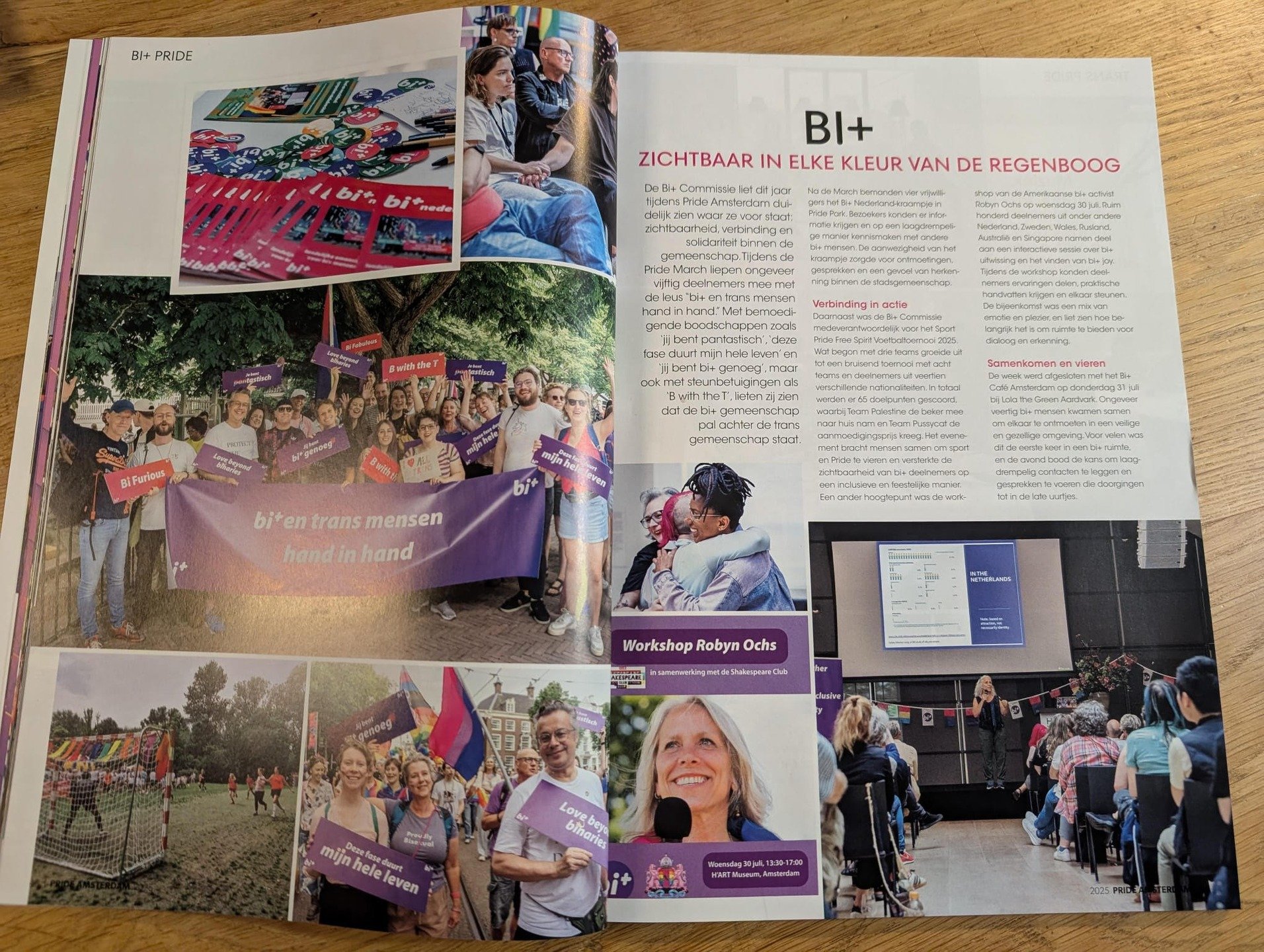 This past July I led a half-day program in Amsterdam during their Pride Week. The room was full, and the energy among the participants was electric. It felt so good! 

My hosts at Bi+ Netherlands, who organized the program, just sent me this article 