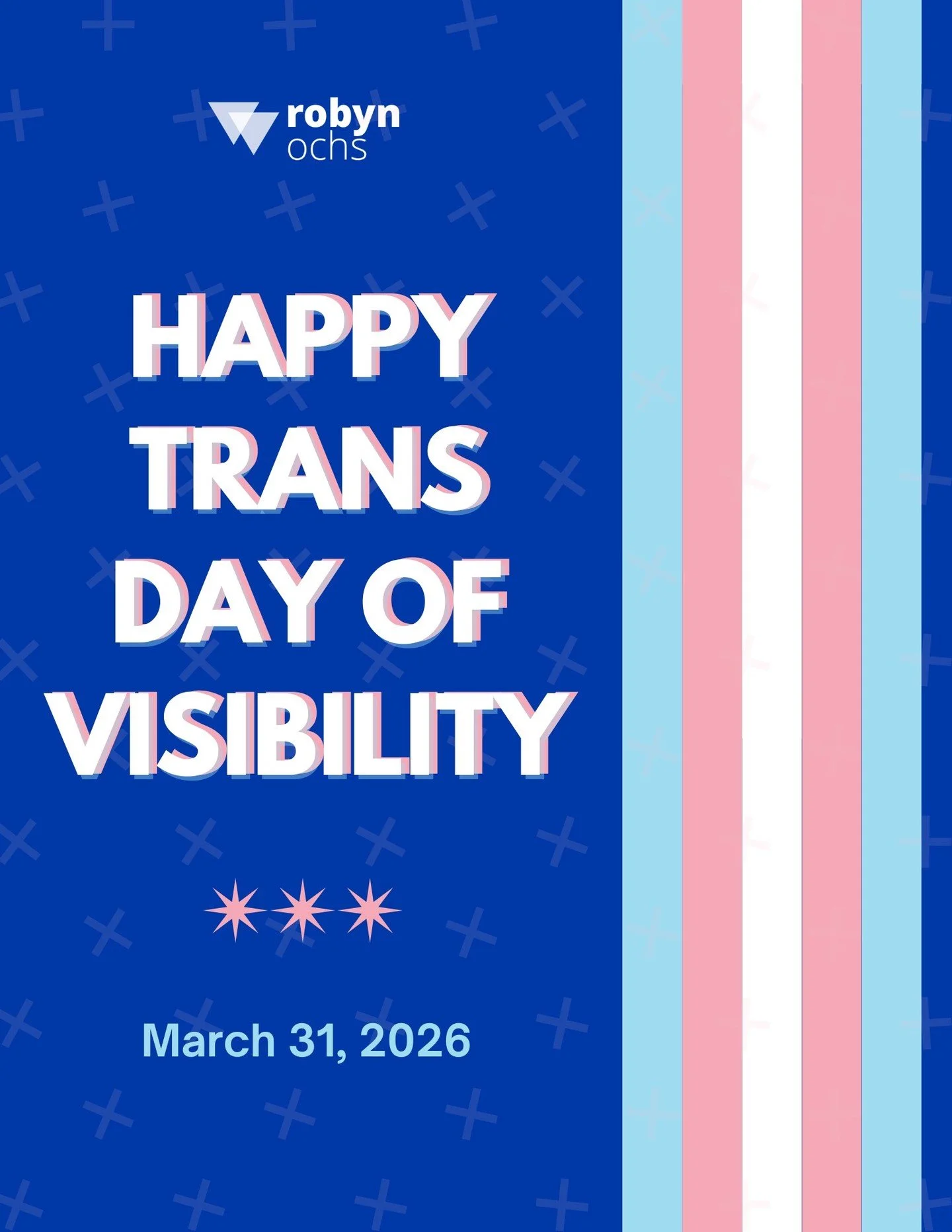 Wishing all my transgender and nonbinary friends a very happy International Transgender Day of Visibility!

Today is a day to celebrate the joy, strength, and brilliance of the trans+ community. It&rsquo;s also a time to remember that you are visible