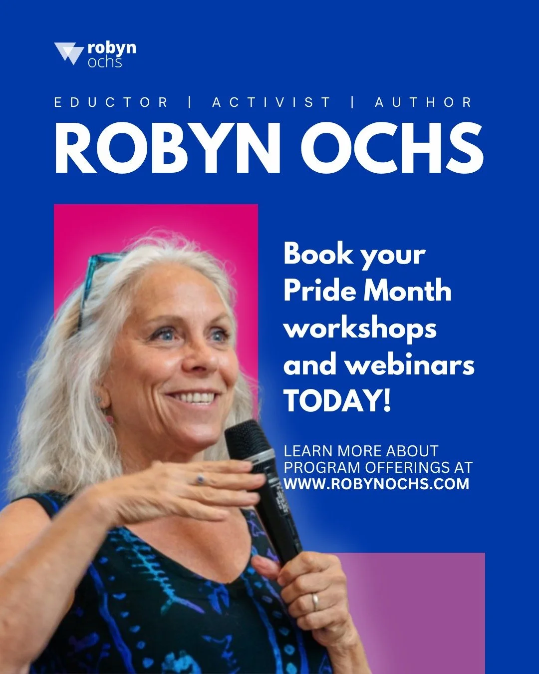 Pride Month is just around the corner, and I am currently booking workshops and webinars for June 2026. Whether we are exploring the nuances of identity or building more inclusive spaces together, I would love to bring one of my programs to your comm