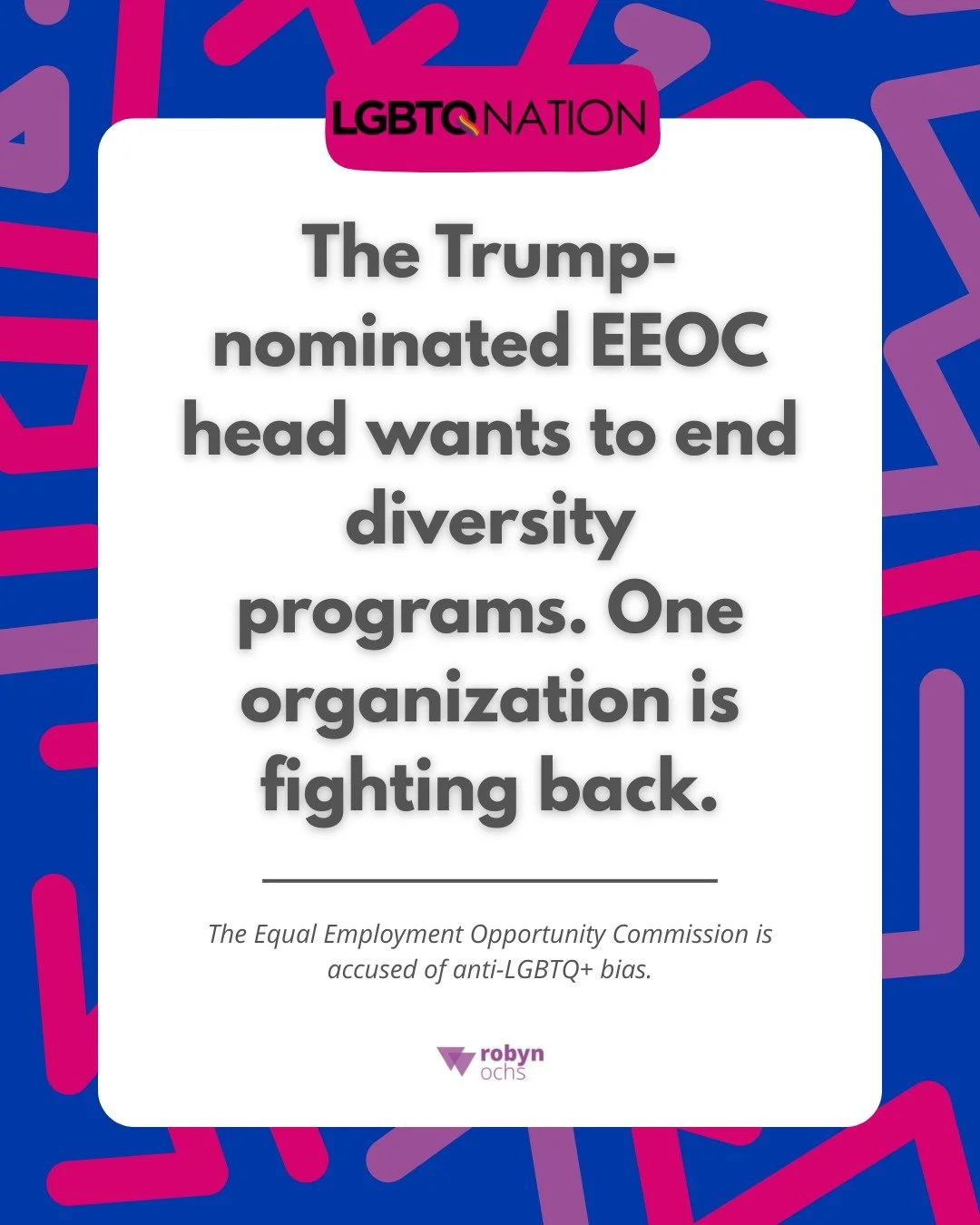 The Legal Accountability Center is filing a complaint against EEOC Chair Andrea Lucas, alleging she is overstepping her authority to undermine DEI programs and stall anti-LGBTQ+ discrimination investigations.

These actions are a calculated attempt t