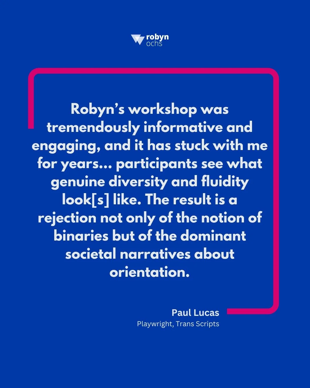 With Pride Month just around the corner, it is always an honor to see how these conversations stay with people long after a workshop ends.

If your organization is looking to move past the binary and build a more inclusive culture this June and beyon