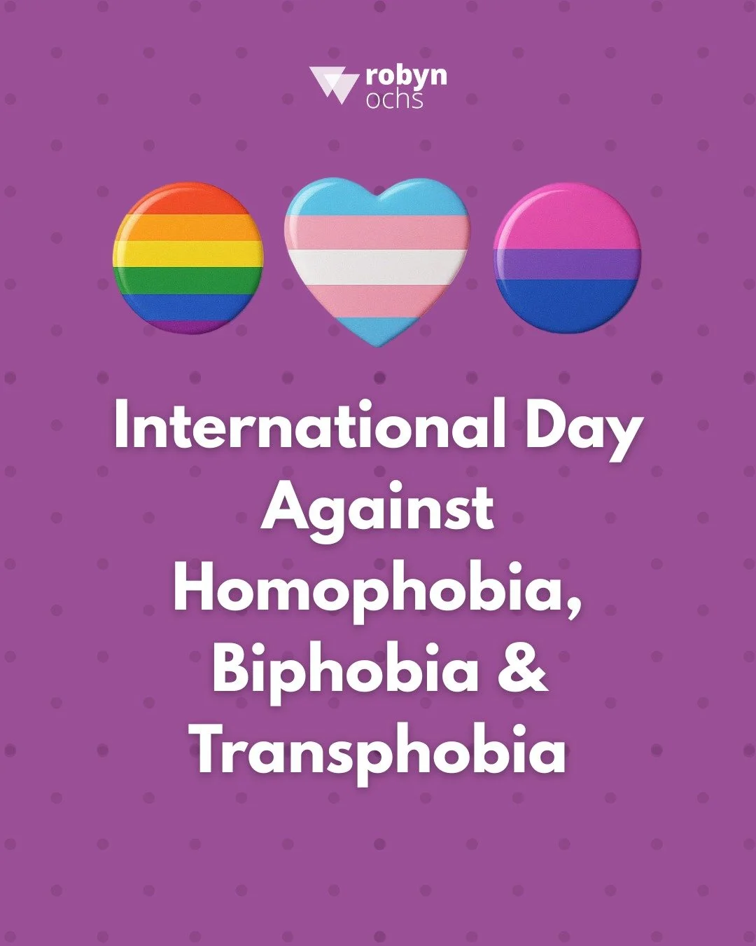 Today is the International Day Against Homophobia, Biphobia &amp; Transphobia (#IDAHOBIT).

With anti-LGBTQ+ rhetoric and discriminatory actions rising across the U.S., today's reminder is more important than ever. Our work is far from over. True inc
