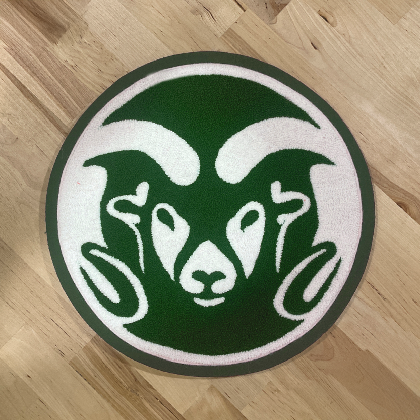  custom chenille patches for your jacket or other clothing items like this one made for the Colorado State University, Rams