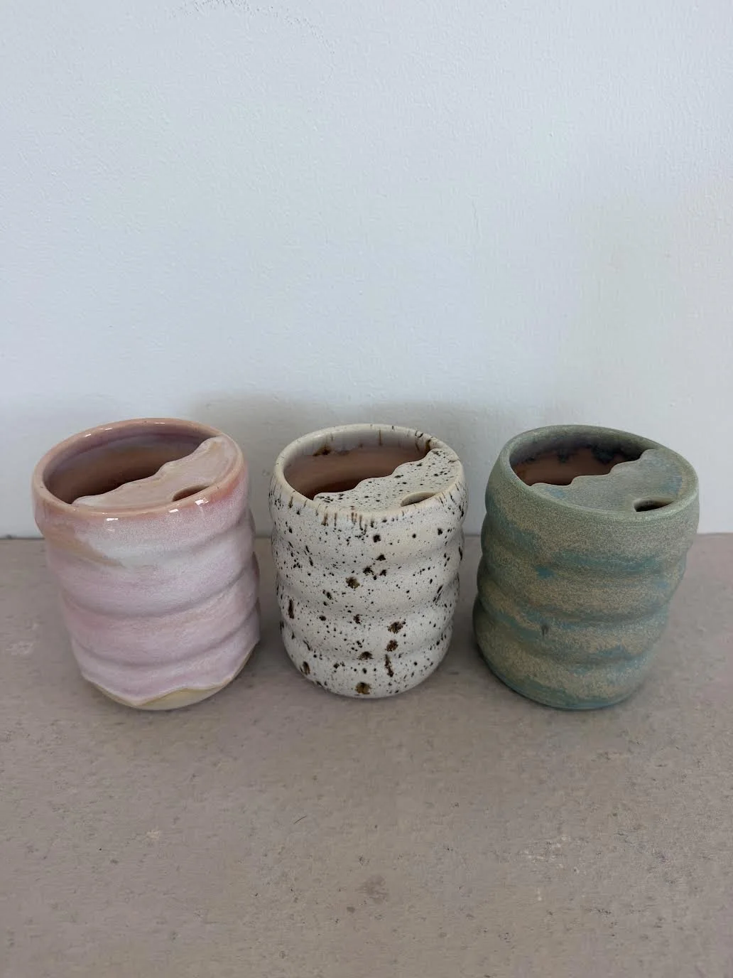 BabyFace Studio: 
Wheel-thrown Travel Tumblers
stoneware, cone 6, glaze 