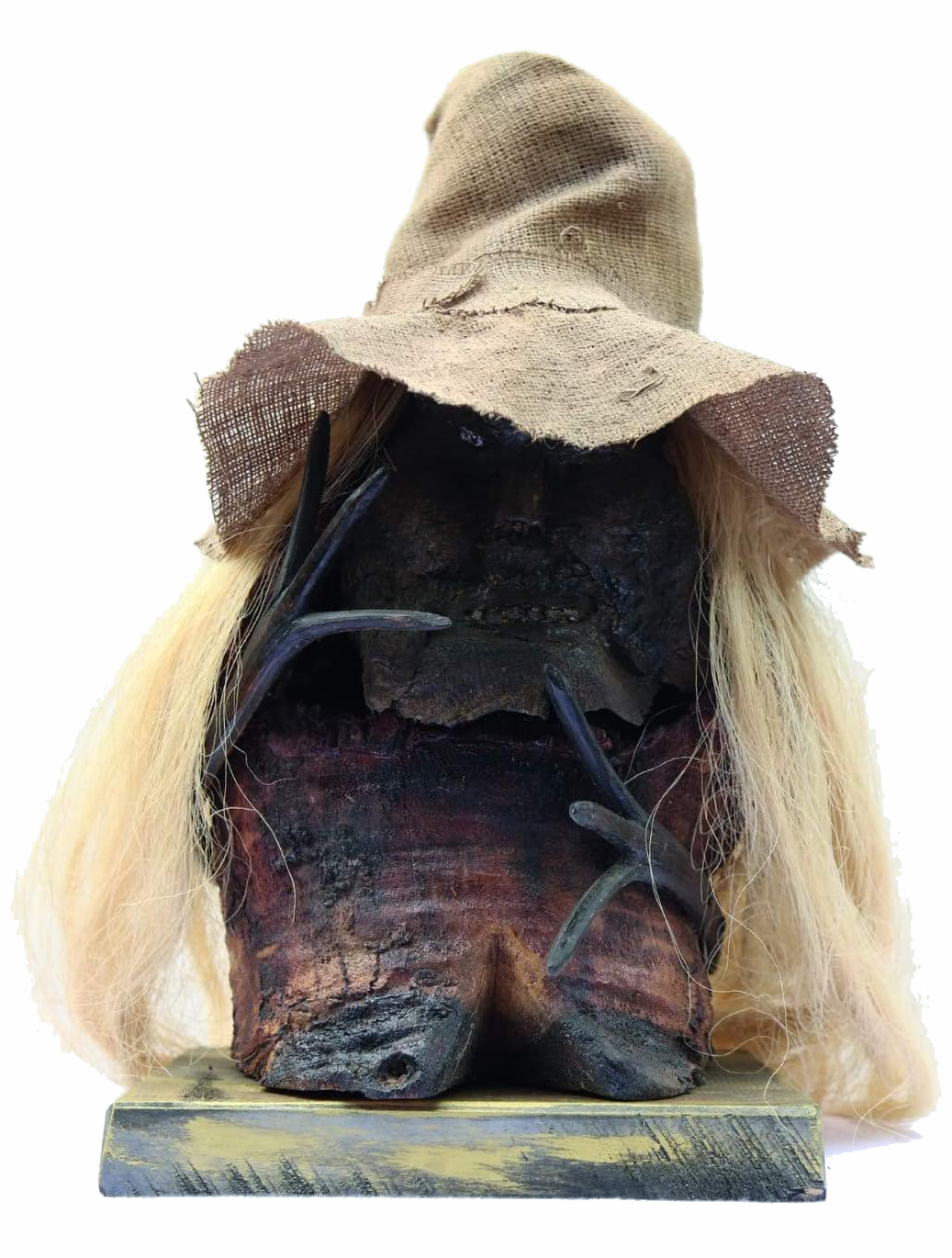  Chuzalongo   Agave stem, dried agave flower, agave fibers, and agave leather, and oil paint 80 cm  (31.5 in) 