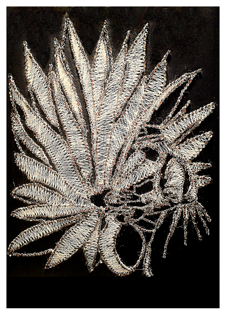  Cabuya  Agave fiber and thorns on canvas
 70 cm x 50 cm (27.6 in x 19.7 in)