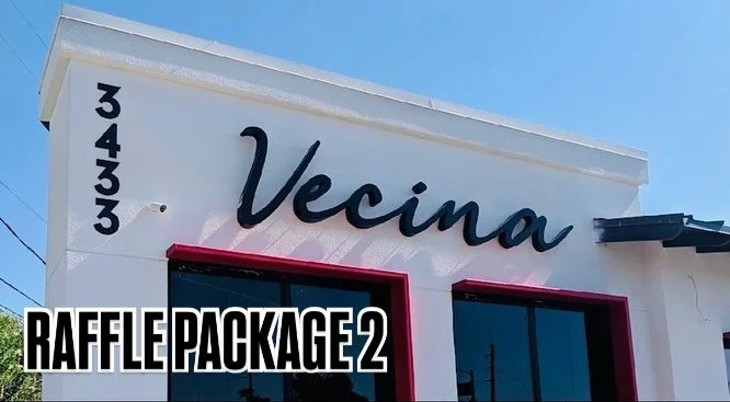 Vecina

 🍽 &ldquo;Dinner Date at Vecina&rdquo;
 $150 gift card for a delicious night out &mdash; no cooking, no dishes, just good vibes.

Ditch the kiddos, say hello to your hottest Night Out - 2 Opportunities to sneak outta the house!