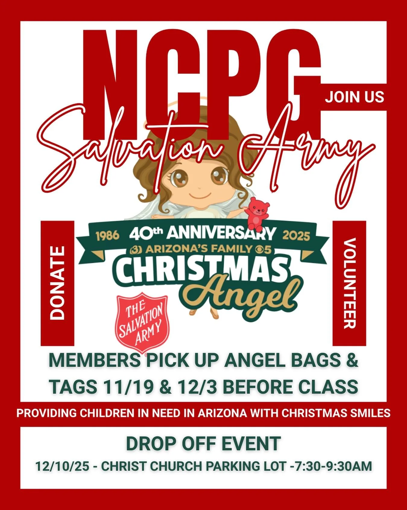 NCPG believes that every child deserves to know the joy of a new toy at Christmas. To help make the holidays brighter for the less fortunate, we&rsquo;ve partnered with The Salvation Army &amp; AZ&rsquo;s Family to provide Christmas gifts to families