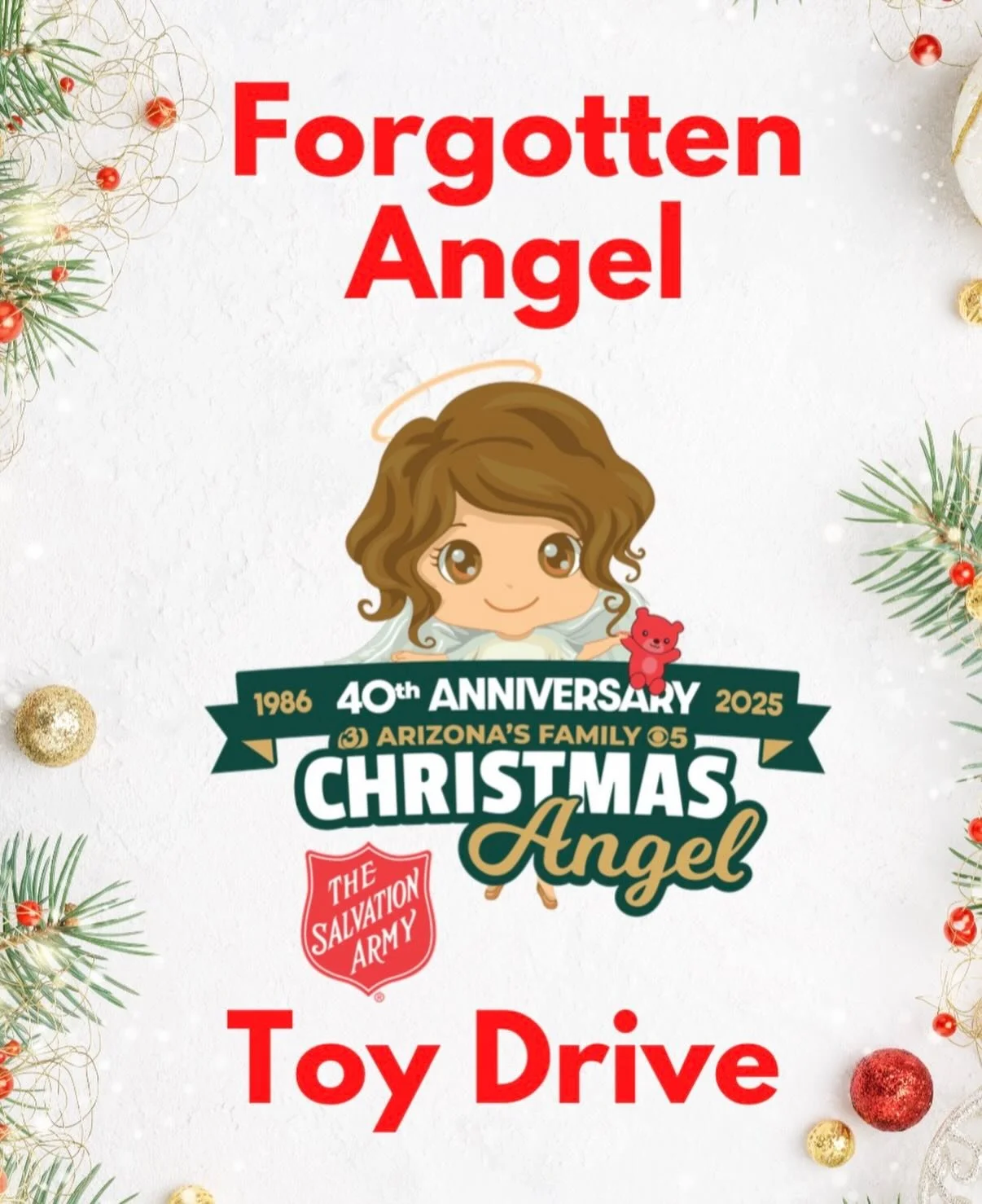 We are SO thankful that ALL of our 150 angels have been adopted! If you didn&rsquo;t get an angel but still want to donate, we will be collecting gifts for forgotten angels at class on 12/3 or you will be able to drop them off on 12/10 at the Christ 