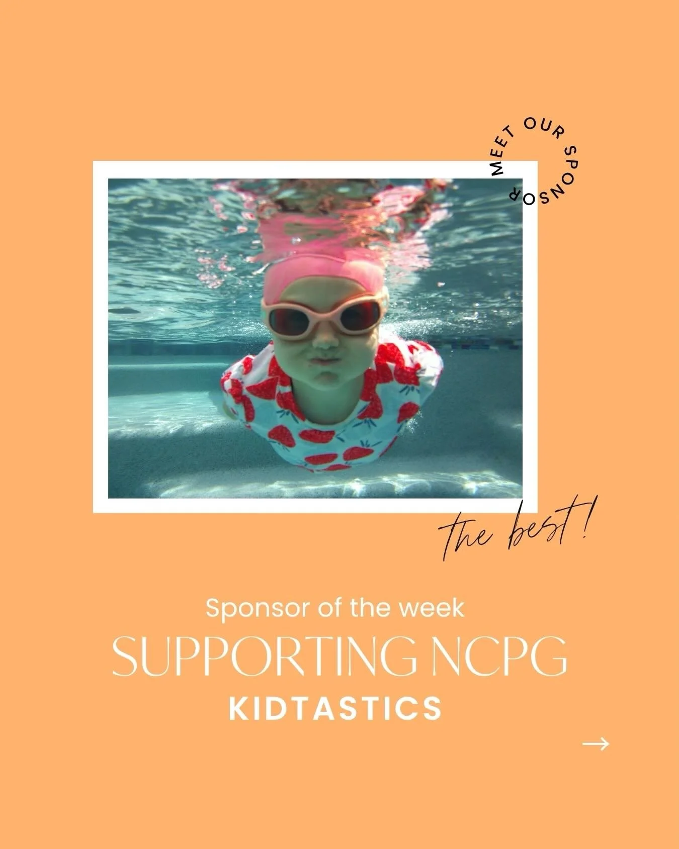 NCPG Sponsor Special offer! 🚨 

Jump In and Stay Cool with Kidtastics in your Pool. Our Sponsor, Kidtastics Swim (@kidtastics) is 

NOW taking online reservation for the summer.

Special Discount for NCPG Members Only use NCPG26 code to receive a 10