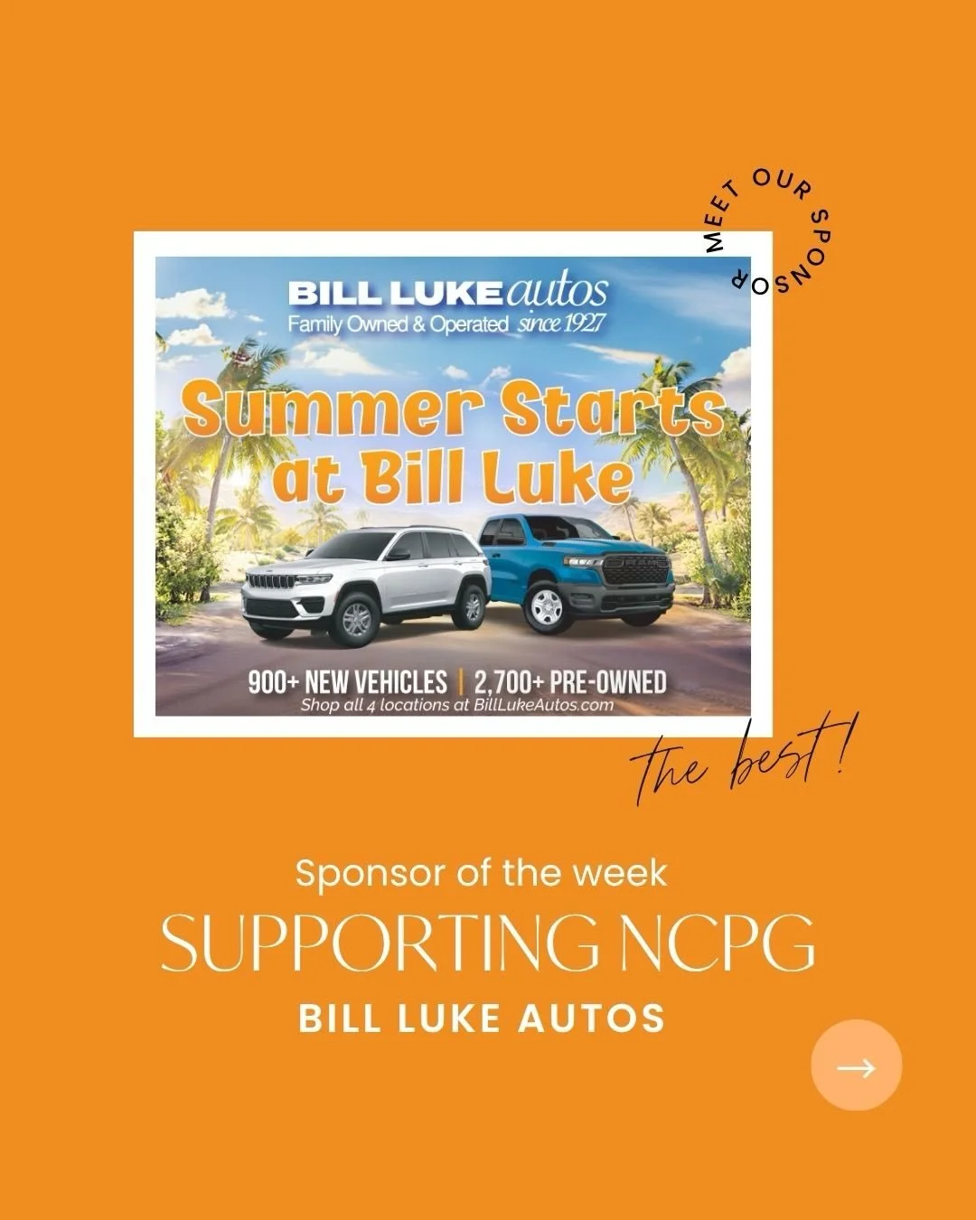 Summer plans? 🌴☀️👙

Bill Luke Autos has your perfect ride! 🚗

Family-ready SUVs. Vans. Pre-owned options for every adventure!

900+ NEW
2,700+ PRE-OWNED

Let&rsquo;s get you on the road!

Shop all inventory at BillLukeAutos.com

#BillLuke #BillLuk