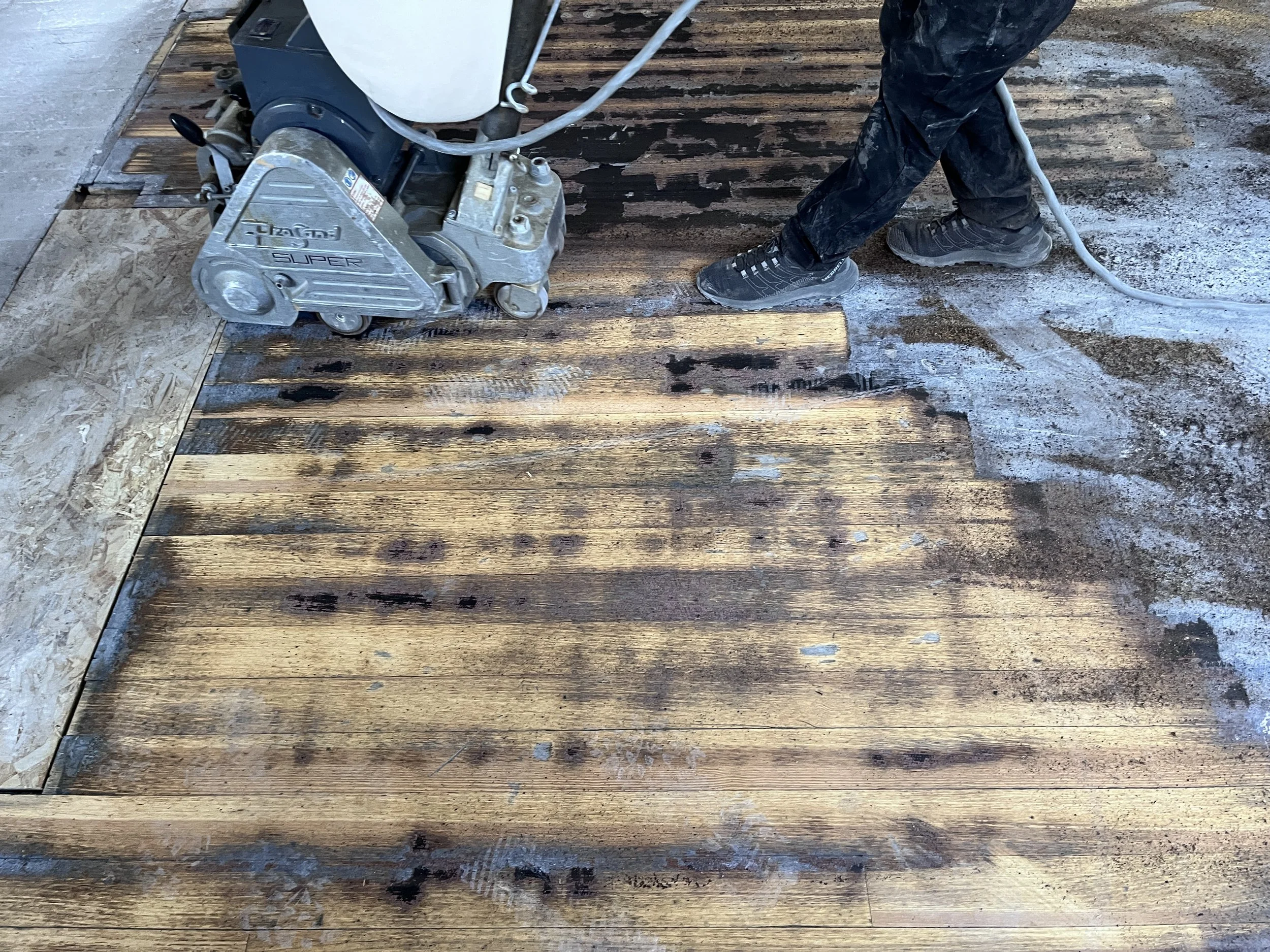 First Pass with the sander