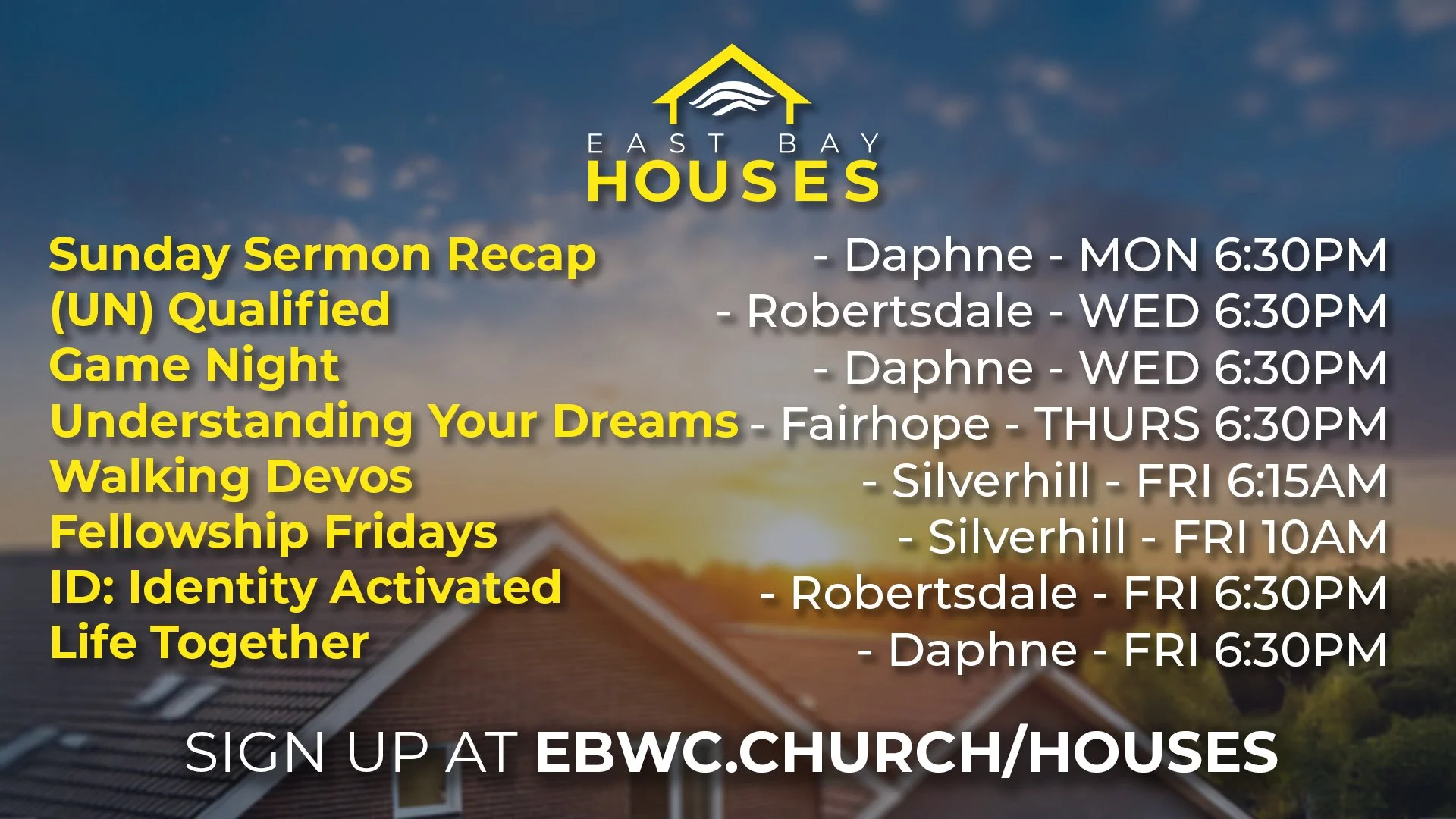 East Bay Houses; Fall Rotation