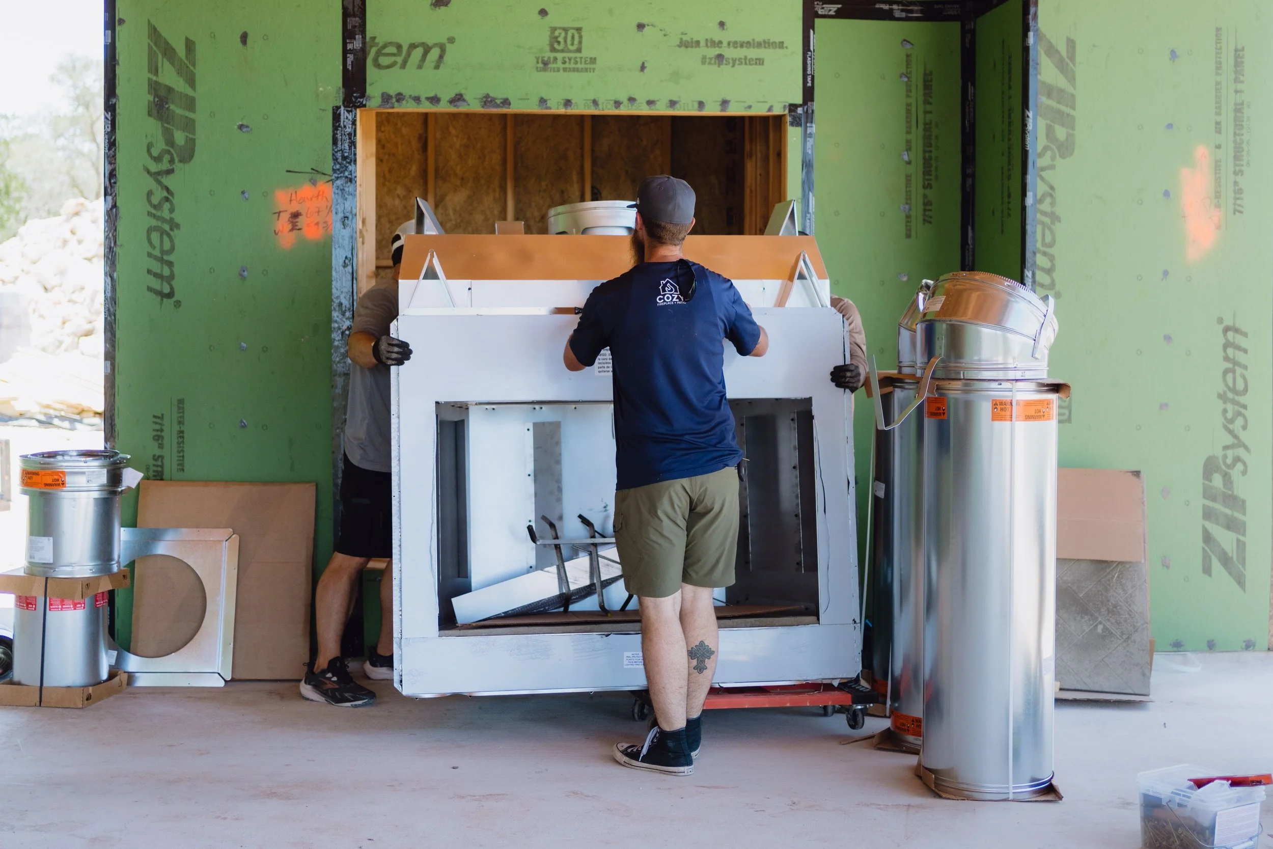 Indoor Fireplace Installation in San Antonio | Cozy Fireplace + Patio