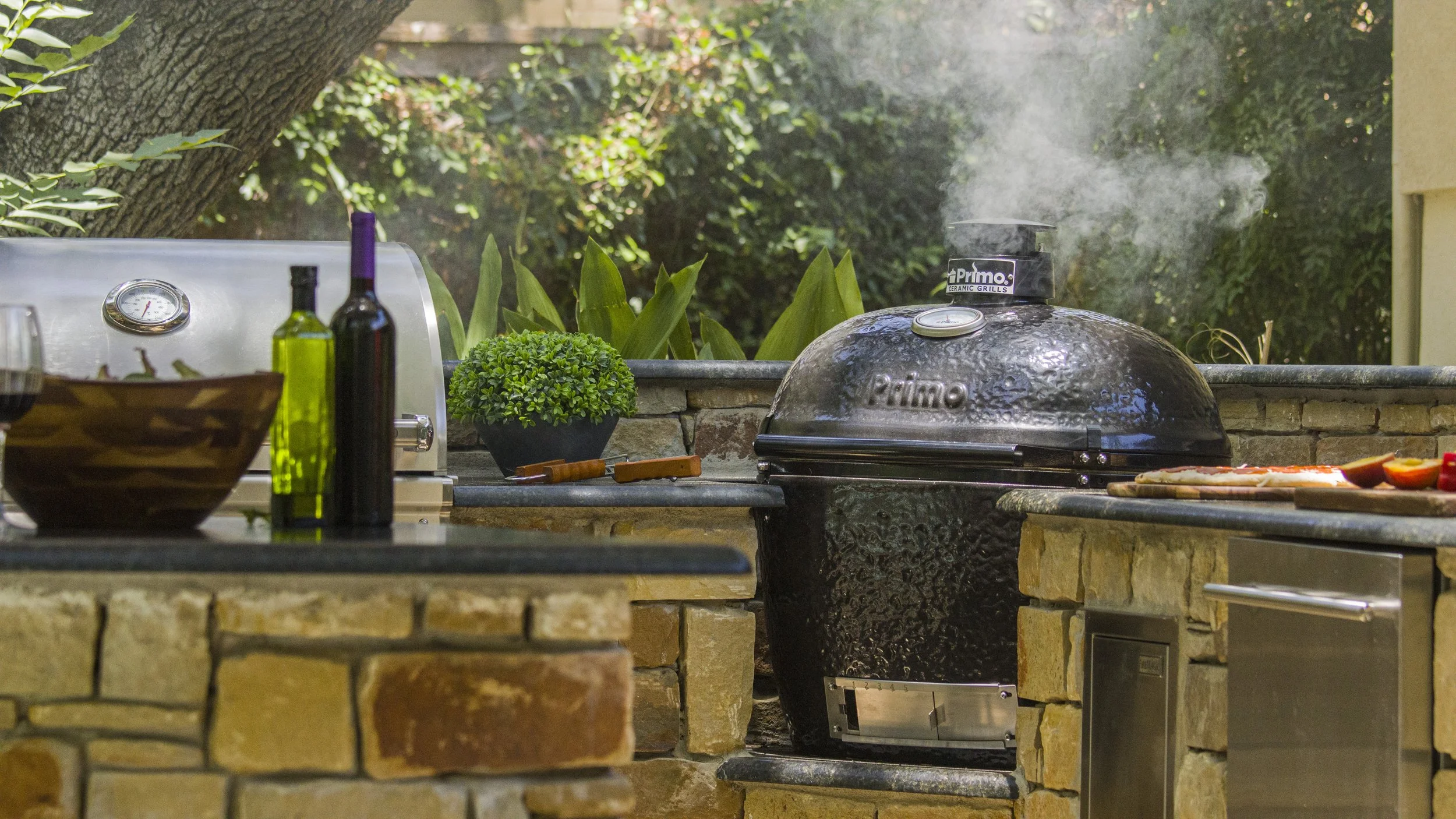 Texas outdoor kitchen with BBQ grill by Cozy Fireplace + Patio