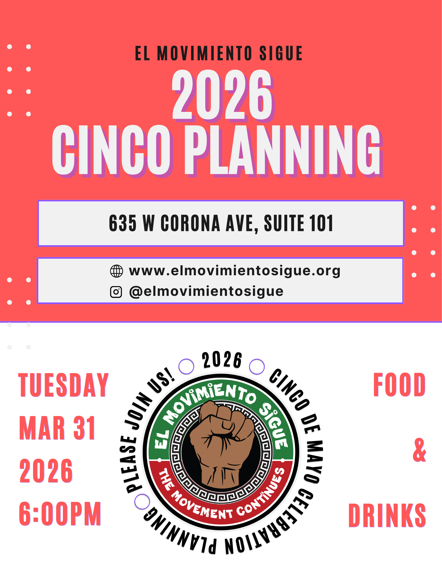 2026 Cinco de Mayo Planning Meetings