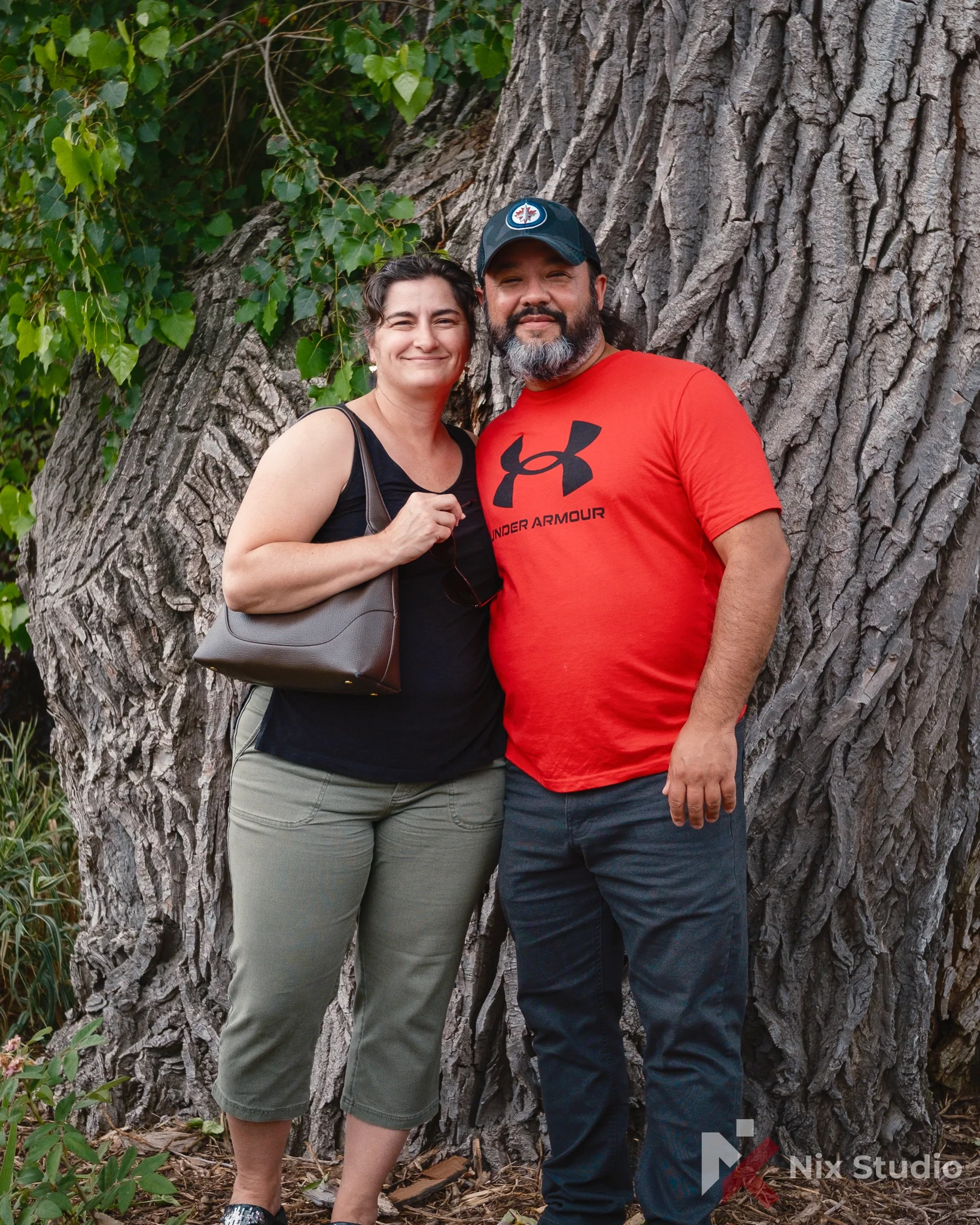 Couple portrait in Morden Park, Morden, Mb