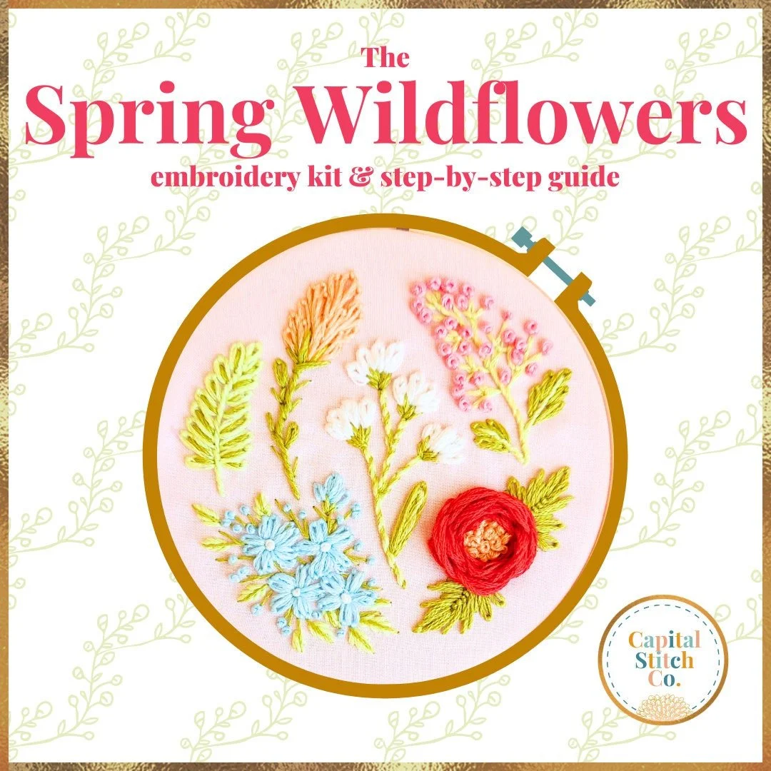 Spring Wildflowers Regular Embroidery Kit