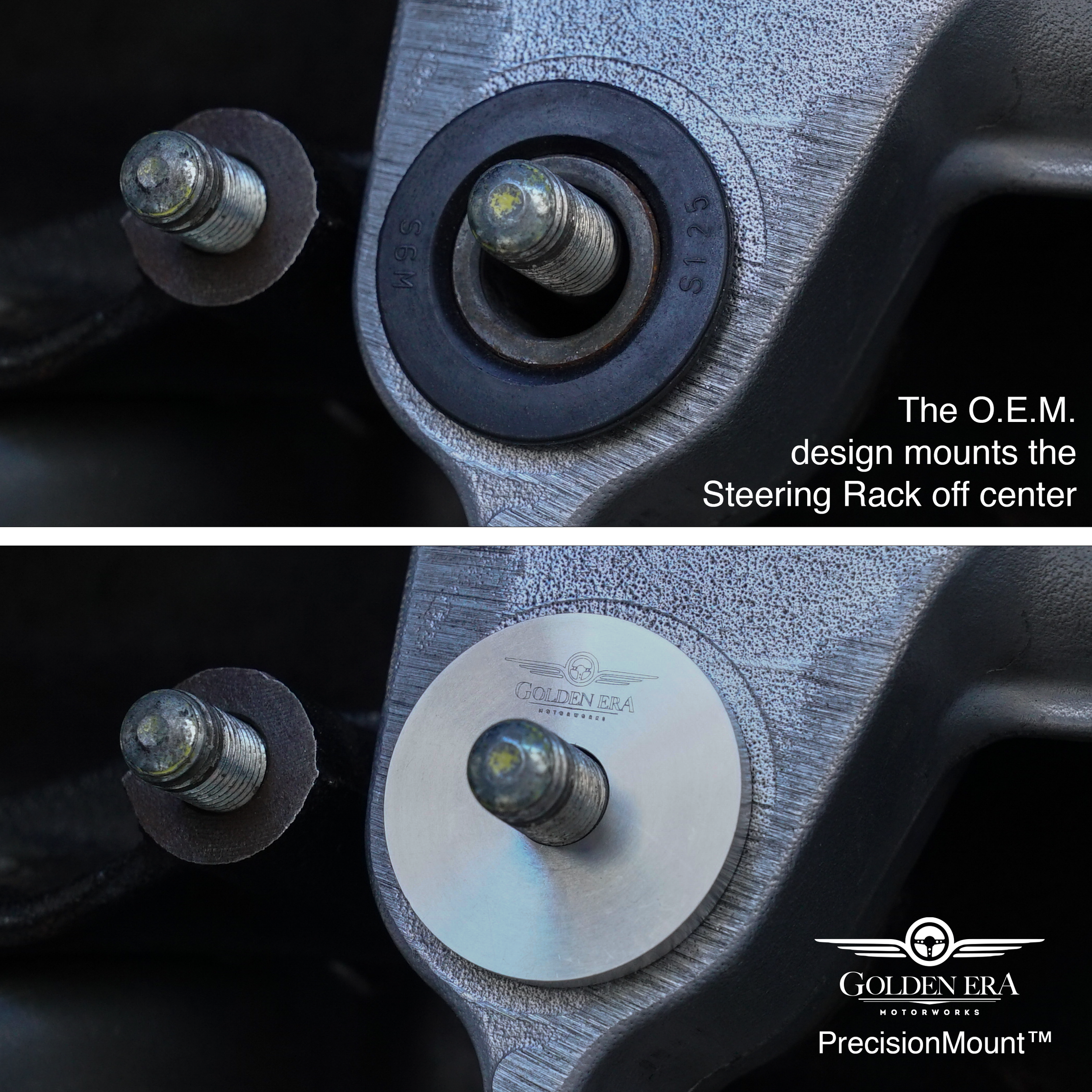G.E.M. EP3 Steering Rack Bushings finally cures off-center OEM mounting