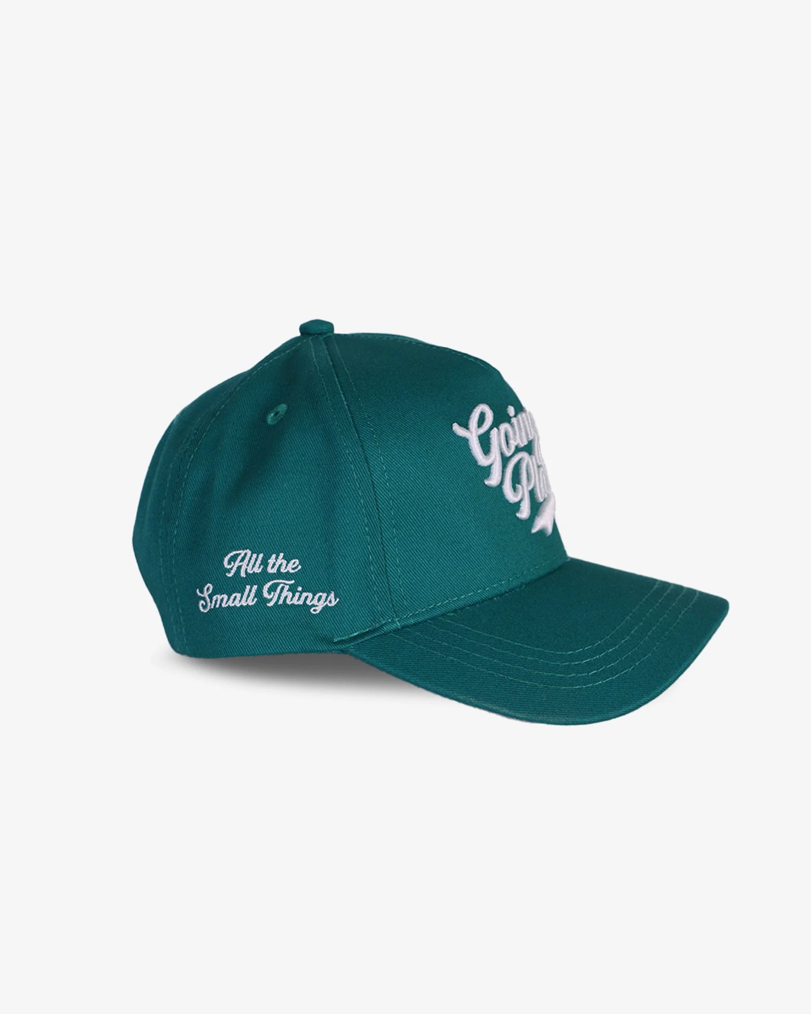 SMALLZ green going places kids baseball cap side slogan detail