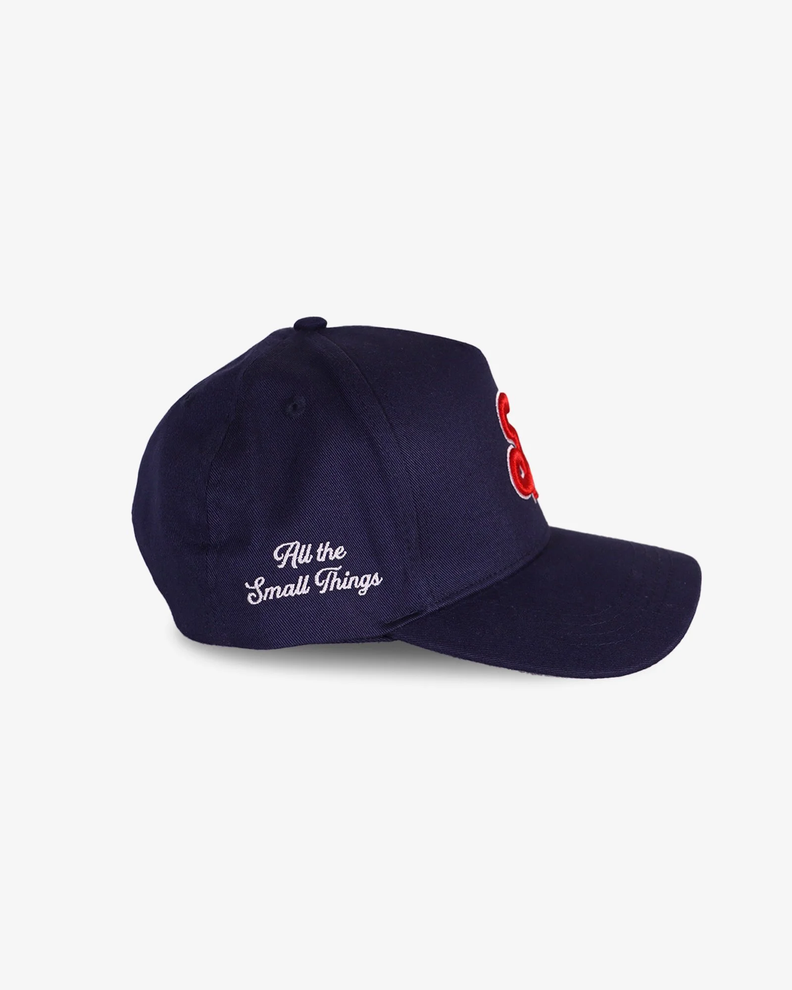 SMALLZ navy kids baseball cap side slogan detail