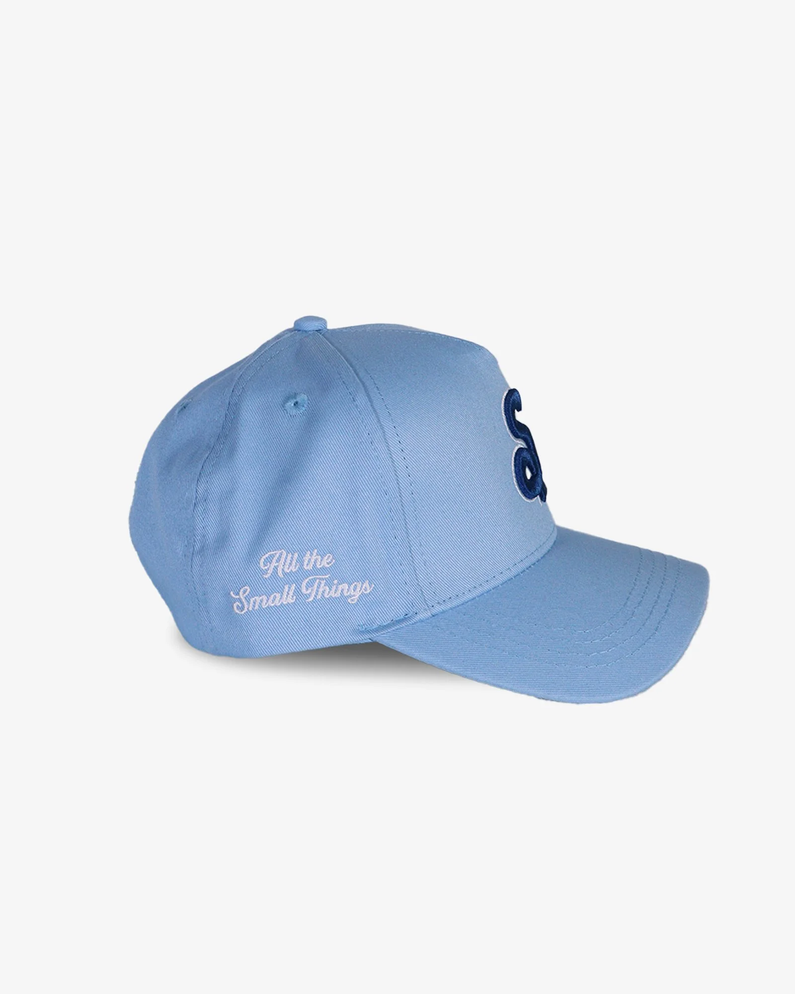 SMALLZ blue kids baseball cap side slogan detail