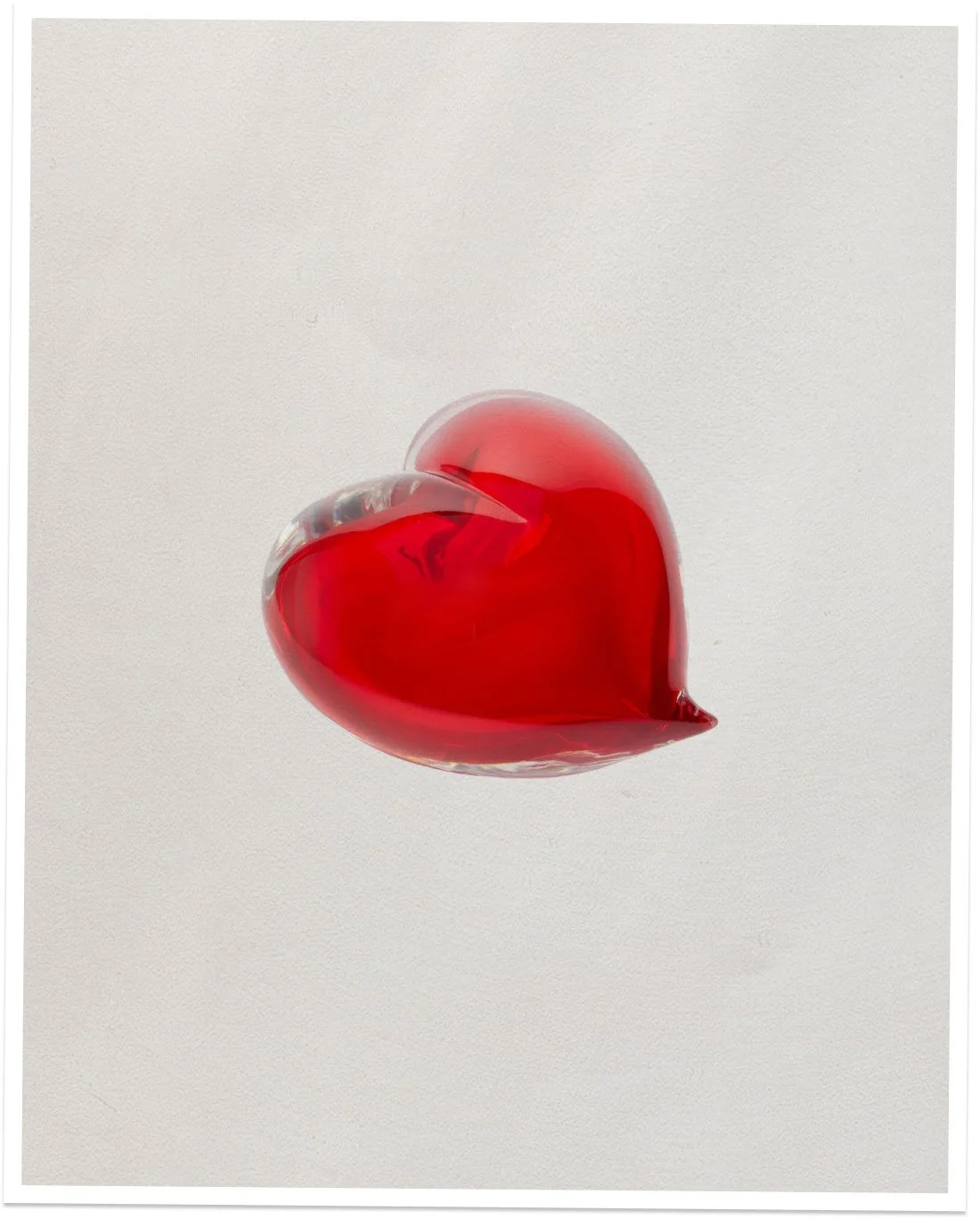 Murano Glass Heart Paperweight