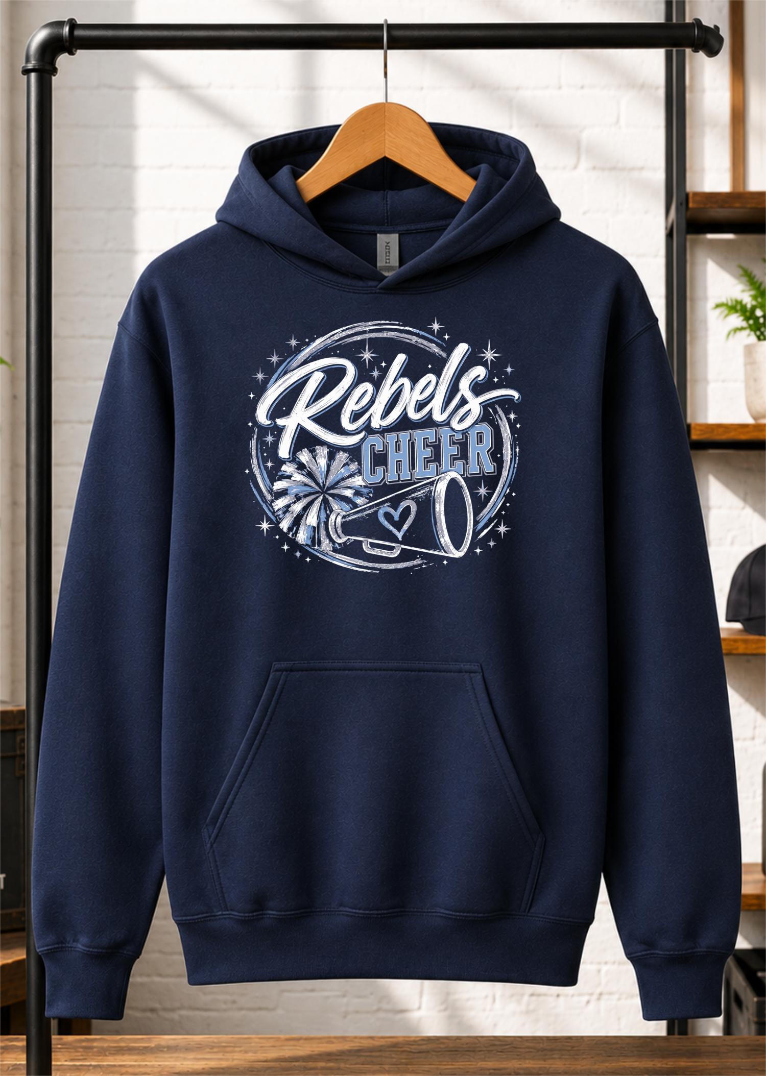 Youth Classic Navy Hoodie- Patrick Henry Fundraiser Designs