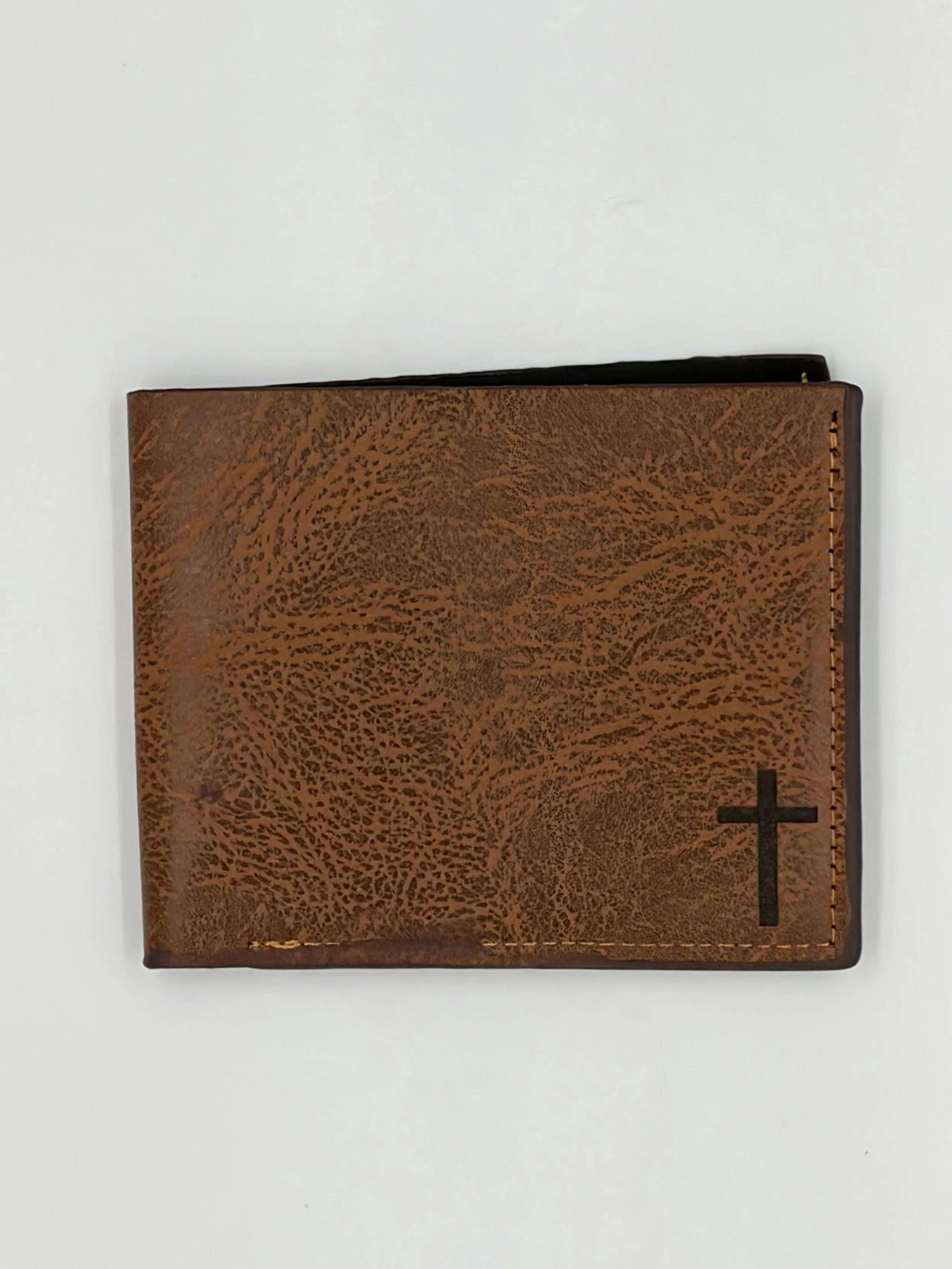 Faux Leather Bifold "Faith First" Wallet