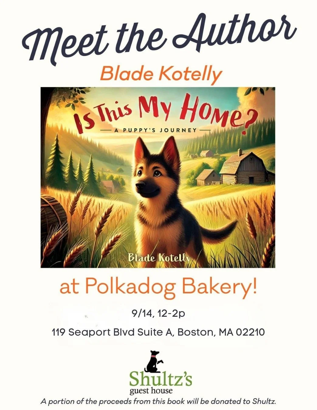 🚨 Happening TOMORROW! 🚨
Calling all Boston dog lovers and bookworms! 🐾📚
Swing by Polkadog Bakery Seaport tomorrow between 12&ndash;2 PM for a fun Meet the Author event you won&rsquo;t want to miss.
🐶 Meet Blade Kotelly, the author of Is This My 