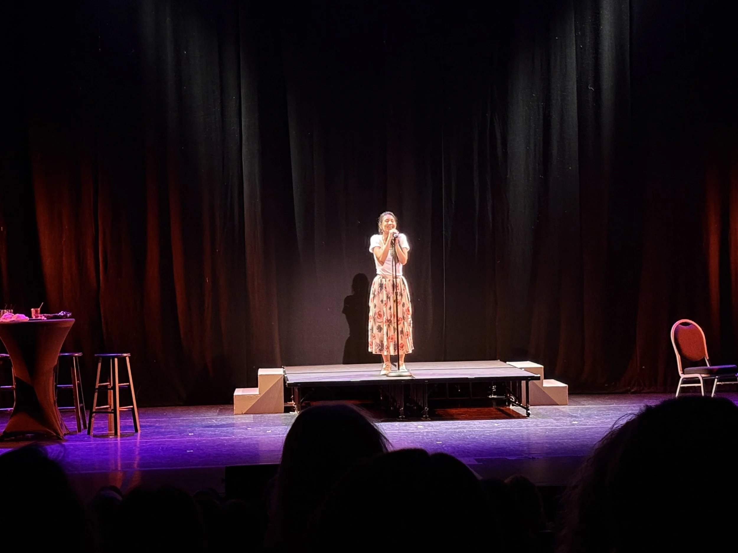 Carmen playing Anita in Girls Night, The Musical on tour