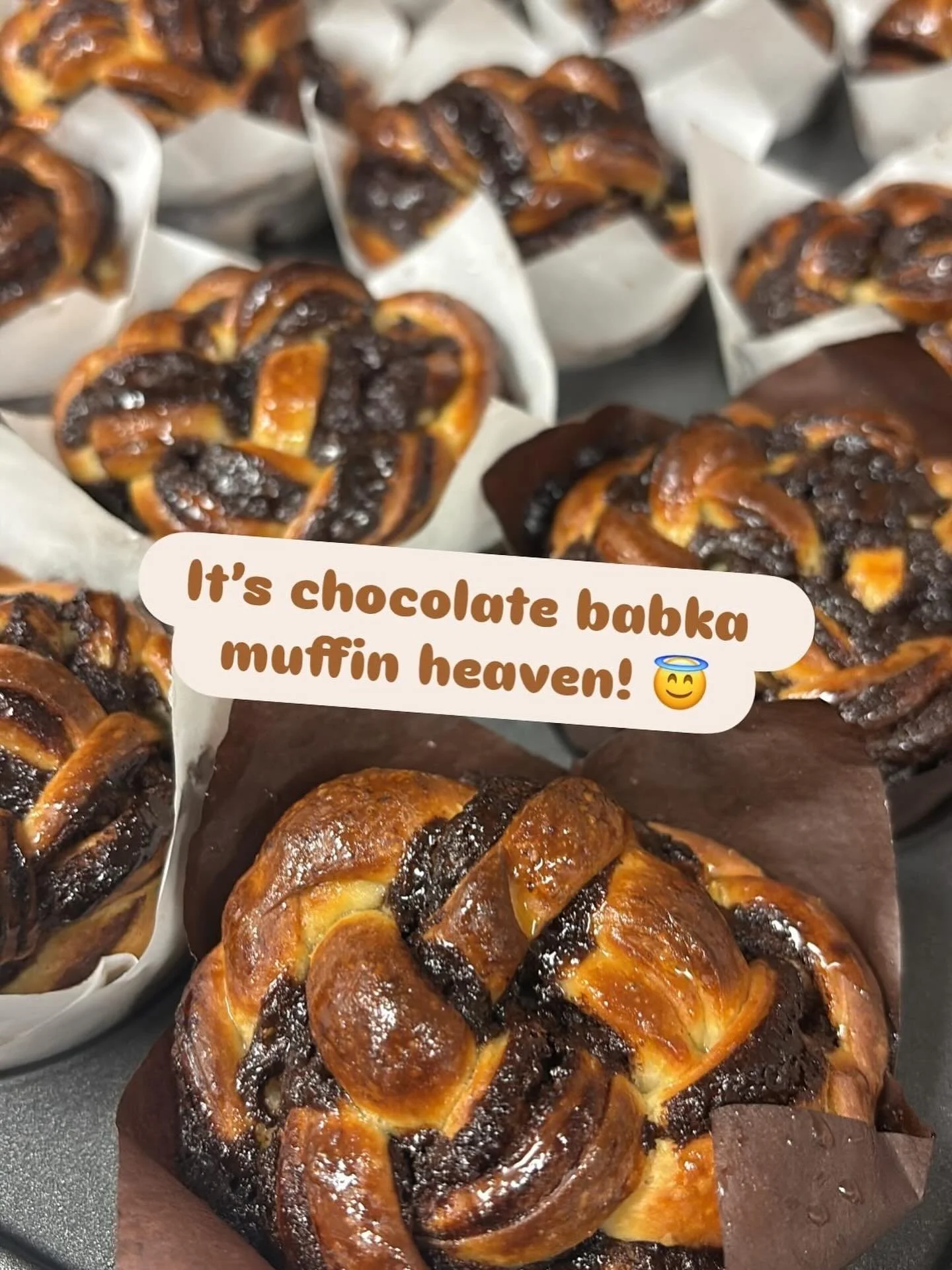 These came out so beautifully we just have to show them off! 

Available at some of our coffee shop partners and at farmers markets (we make a mean cinnamon babka 😋, too!)

AND if you want a dessert to share&hellip;our full size babka loaves are ava