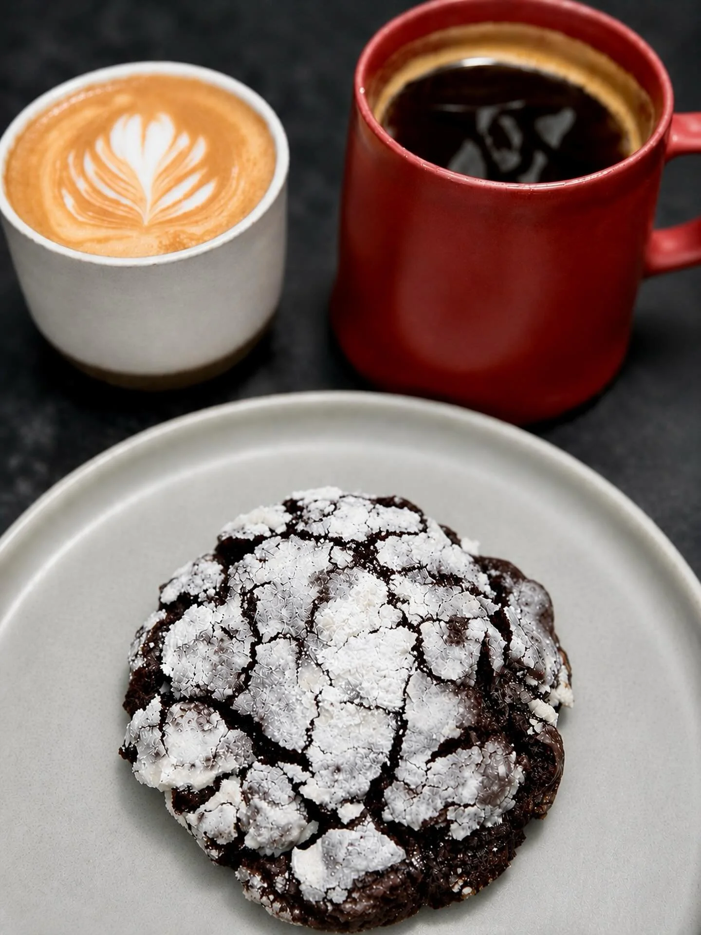 Nothing like one of our double chocolate crinkle cookies and a great cup of coffee at @littleowlcoffee ✨