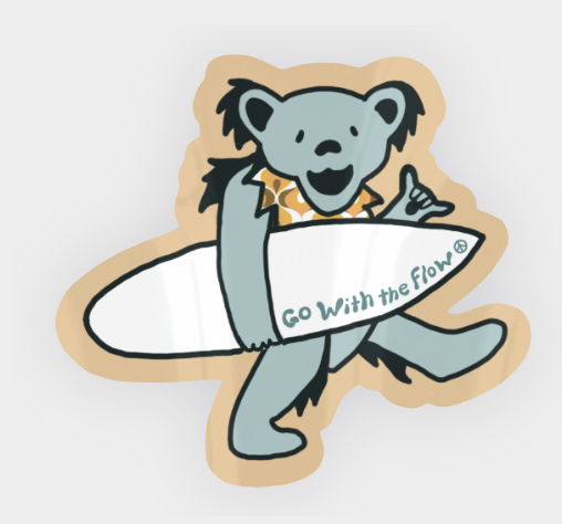 Surfing Bear Sticker
