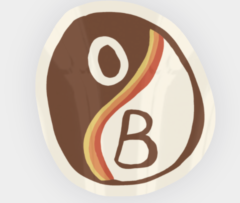 OB Yin Yang Sticker