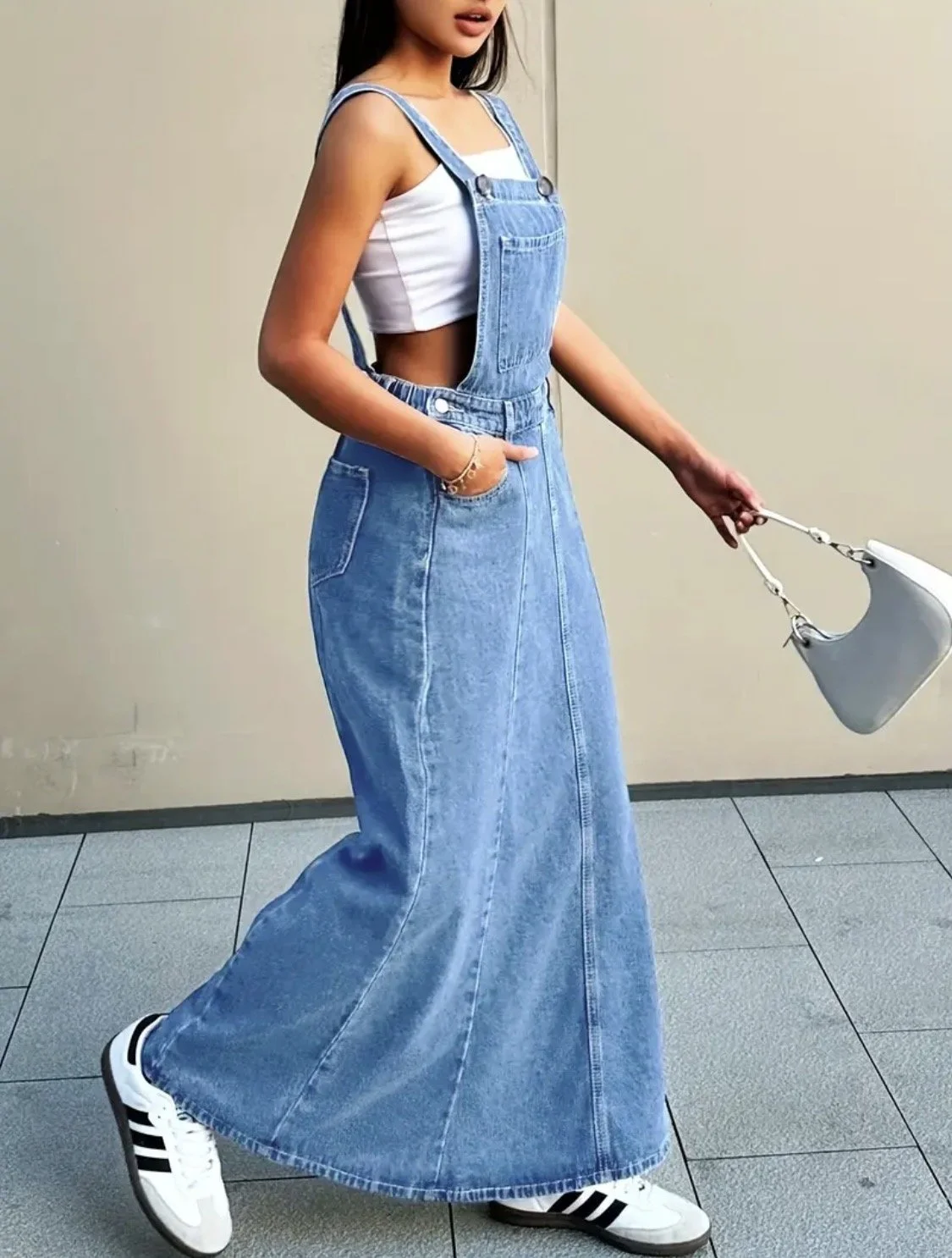 Denim Overalls Dress