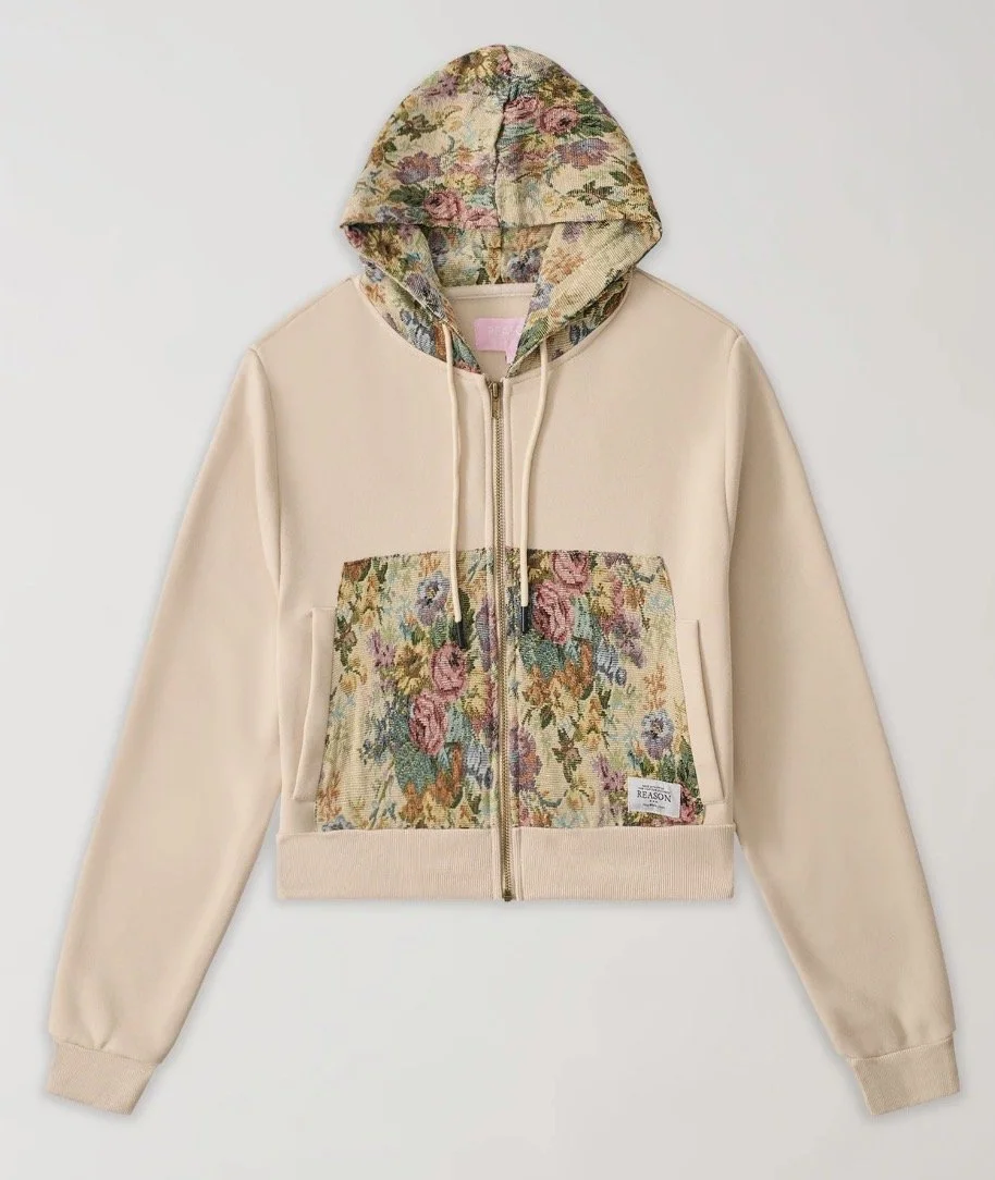 Women's Vintage Tapestry Hoodie - Khaki