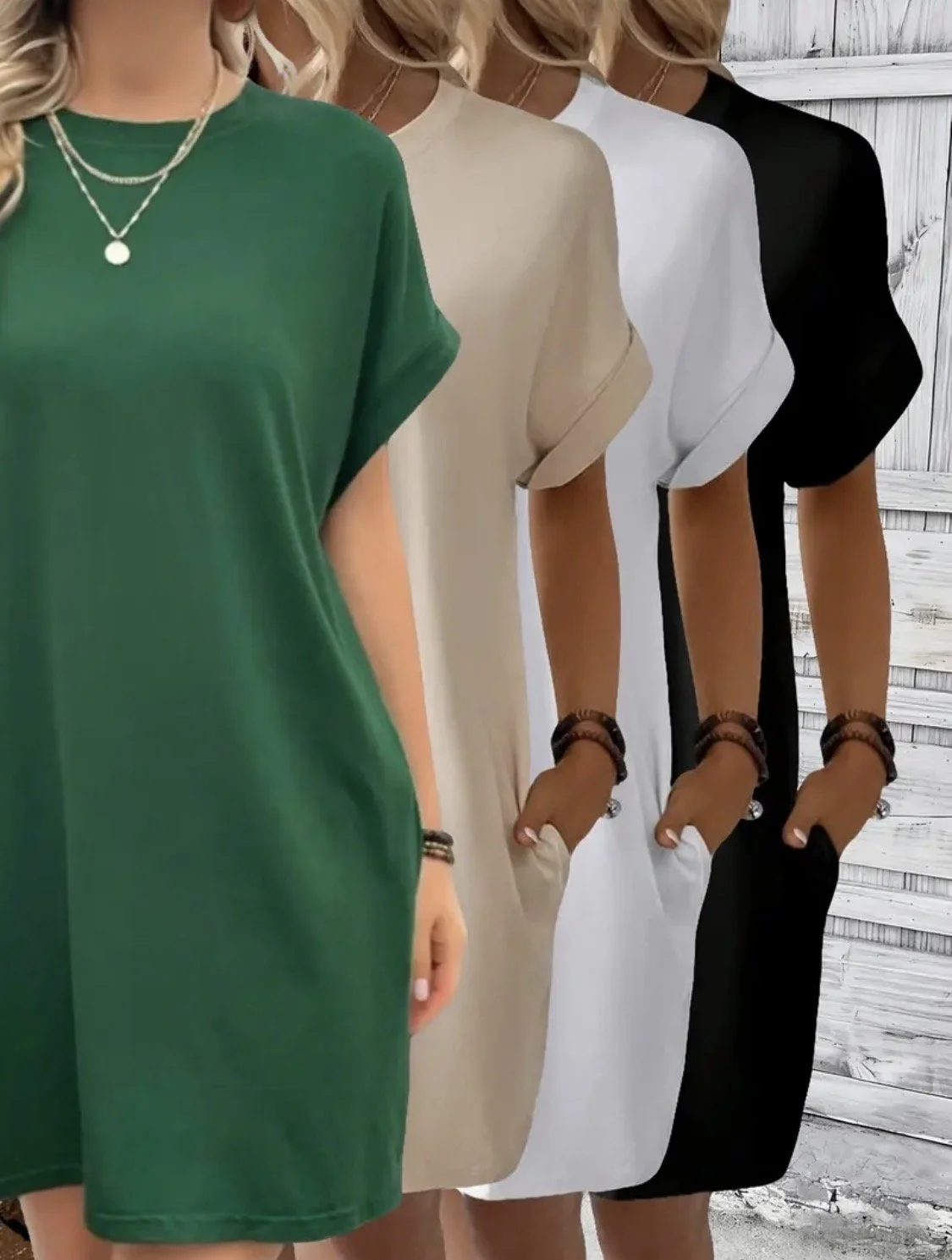 T-Shirt Dress with Padded Pockets