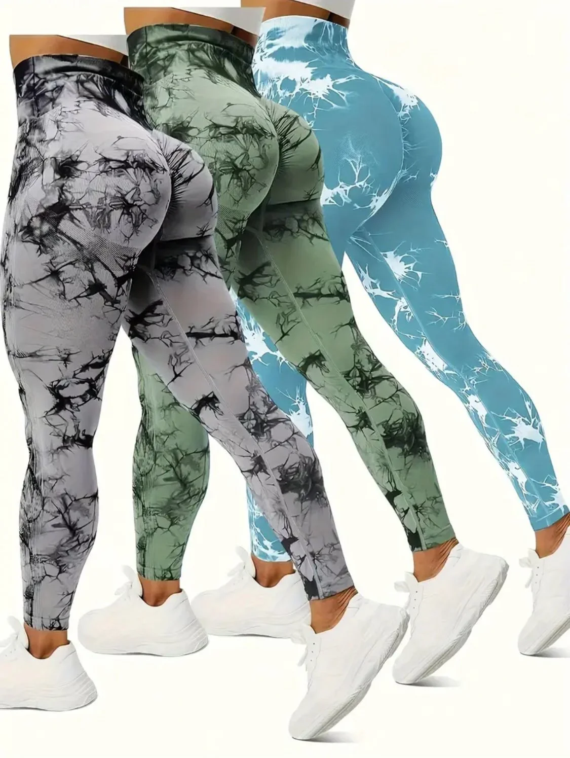 Vibrant Marble Print Leggings