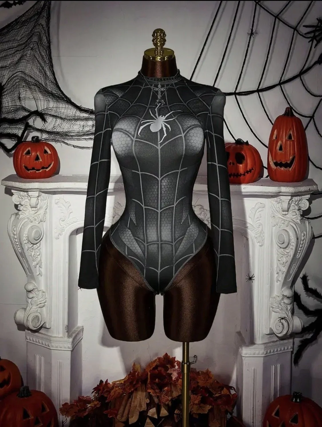 Women's Fashion Full-Body Printed Bodysuit