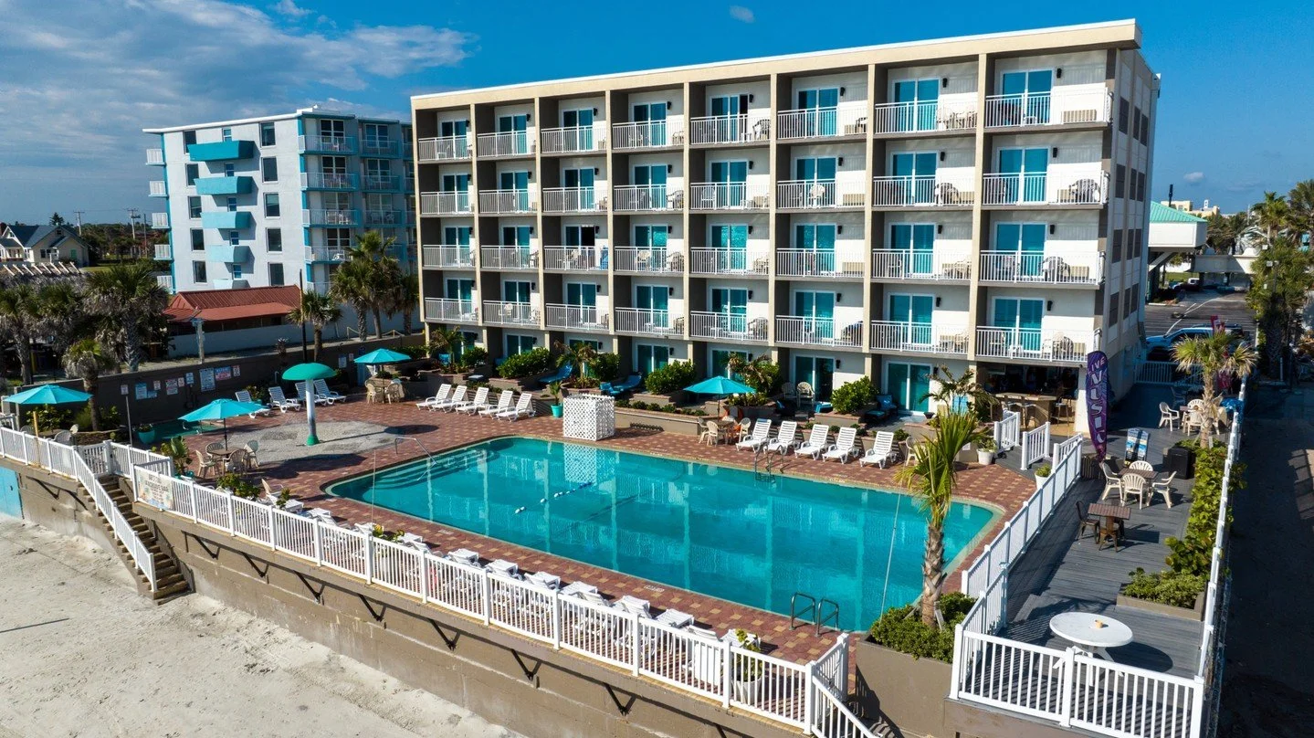 Want to do Daytona Beach like a pro? Stay oceanfront. 

Start your morning with a breathtaking sunrise over the Atlantic, sip your coffee from your private balcony, and keep an eye out for dolphins playing just offshore.

At Boardwalk Inn &amp; Suite