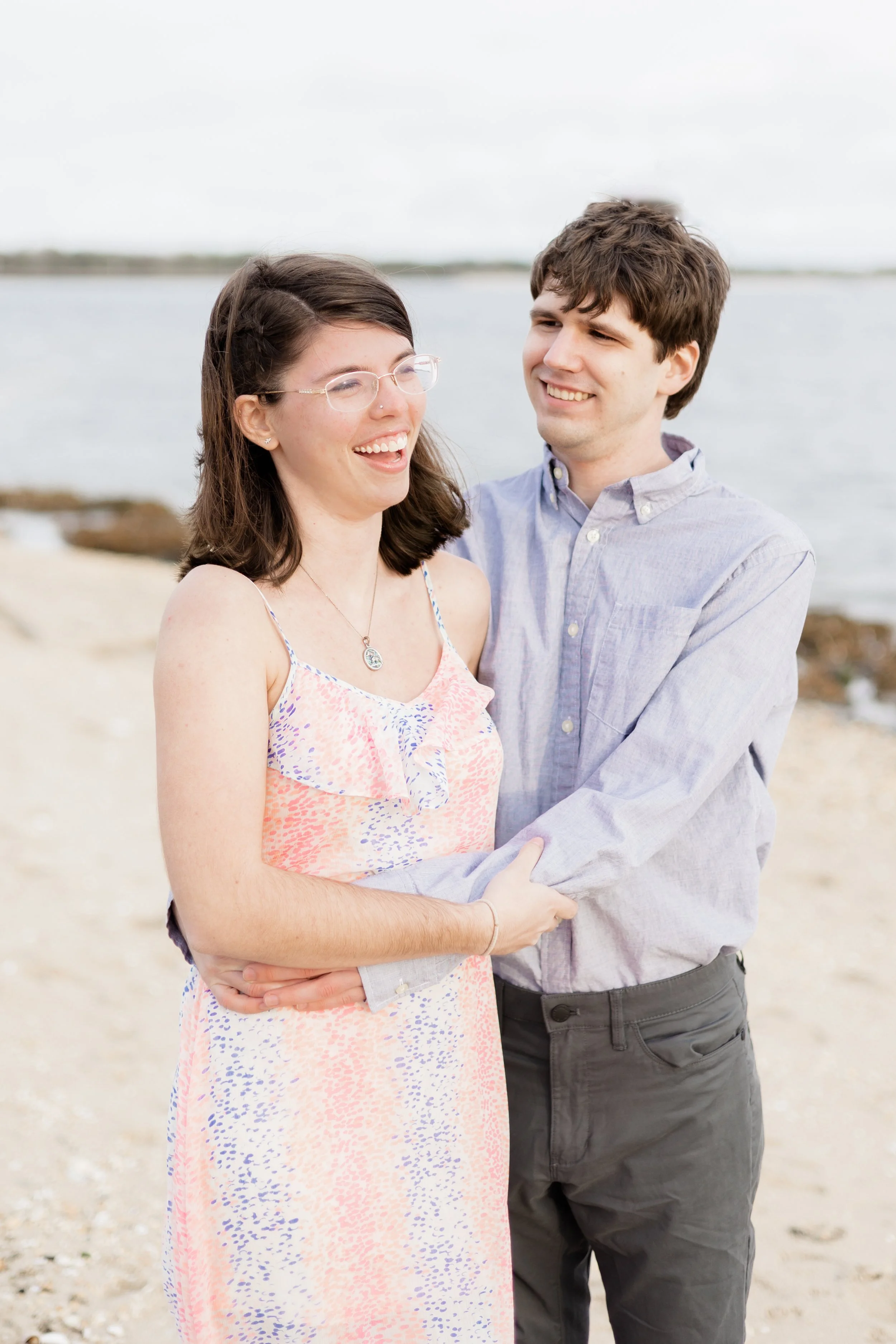 Bethany and Bennett engagement on the beach