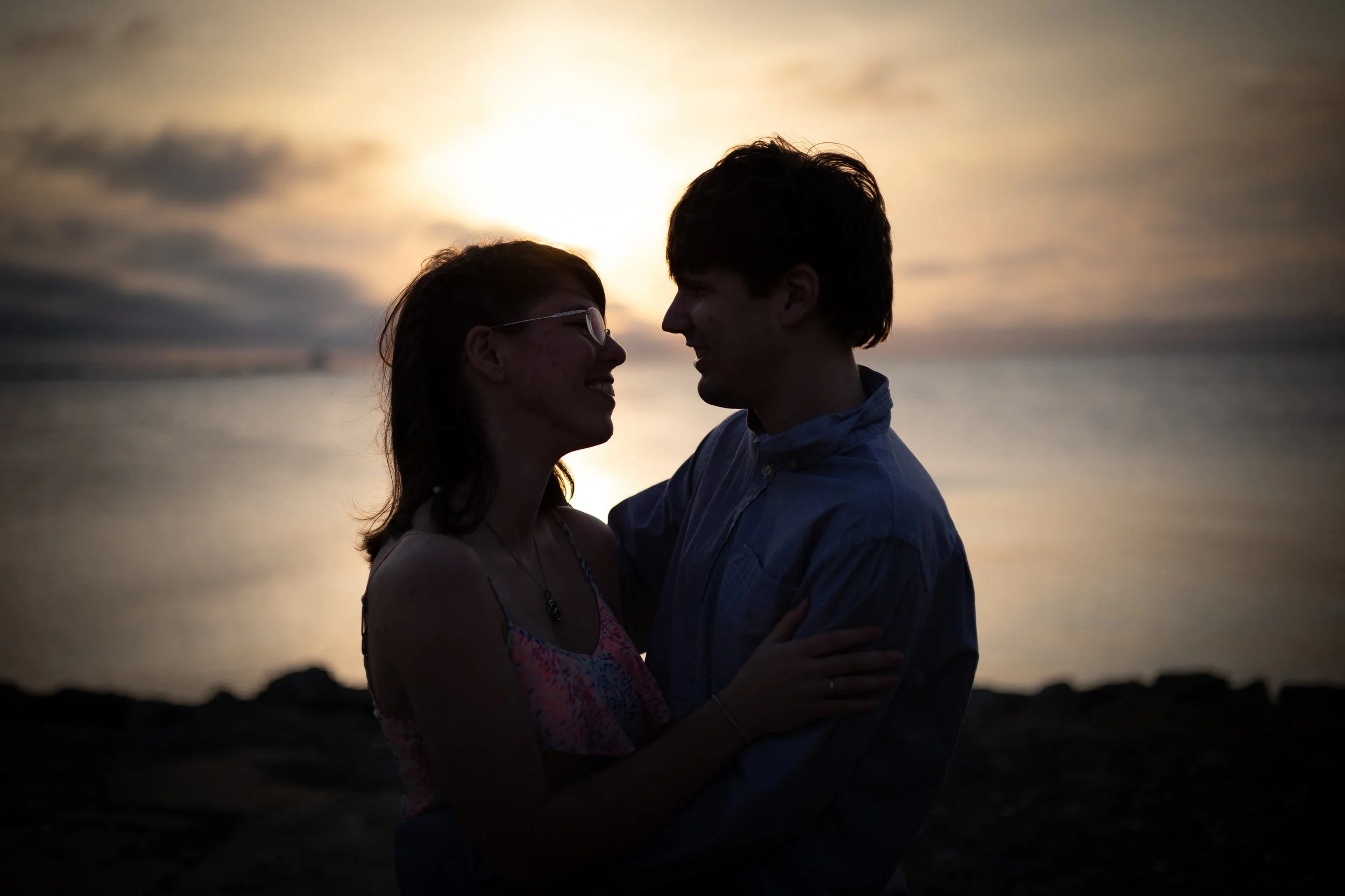 Bethany & Bennett engagement at sunset